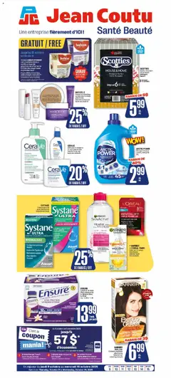 Un aperçu du dépliant Santé beauté du magasin Jean Coutu est valide à partir 9 oct. 2025
