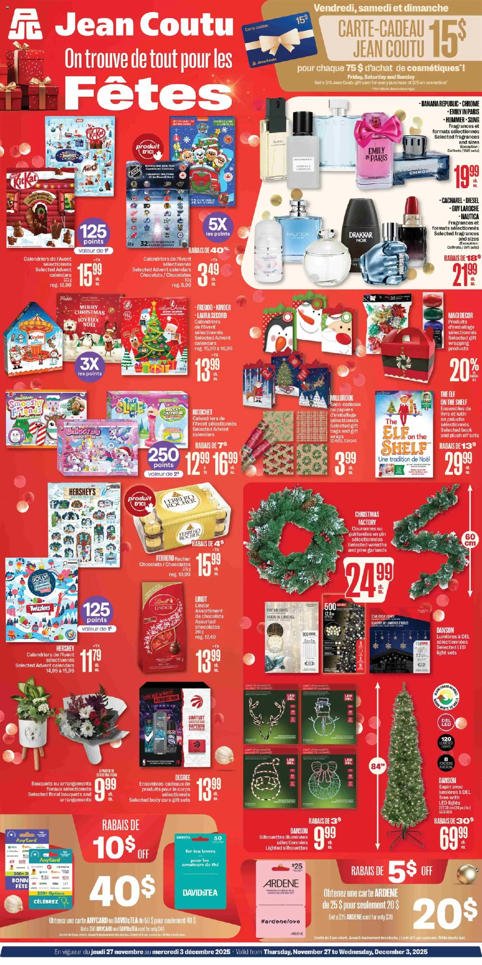 Preview of leaflet Encart Noel from shop Jean Coutu is valid from Nov 27, 2025
