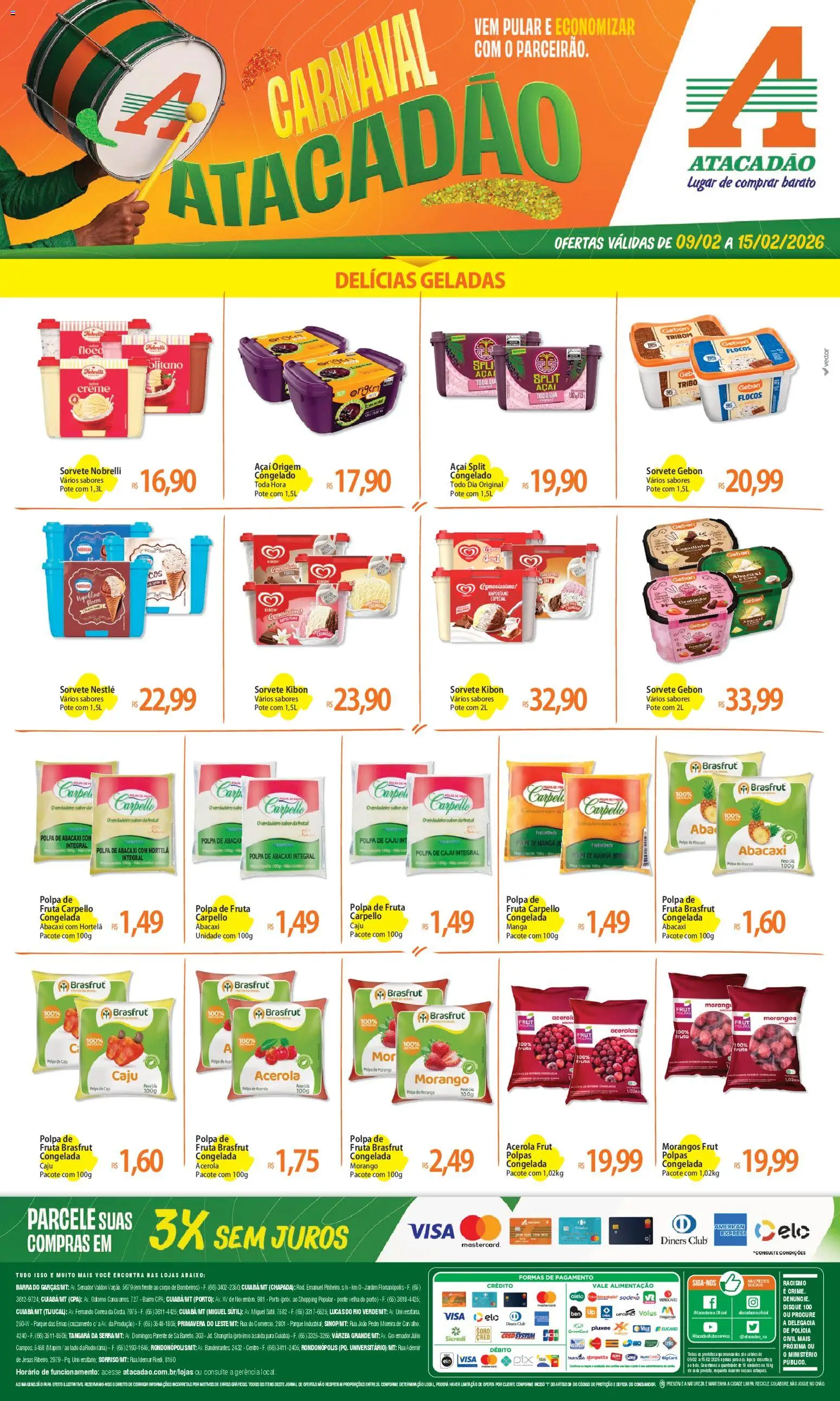 Pré-Visualização do folheto "Ofertas - MT" da loja Atacadão válido a partir de 09/02/2026