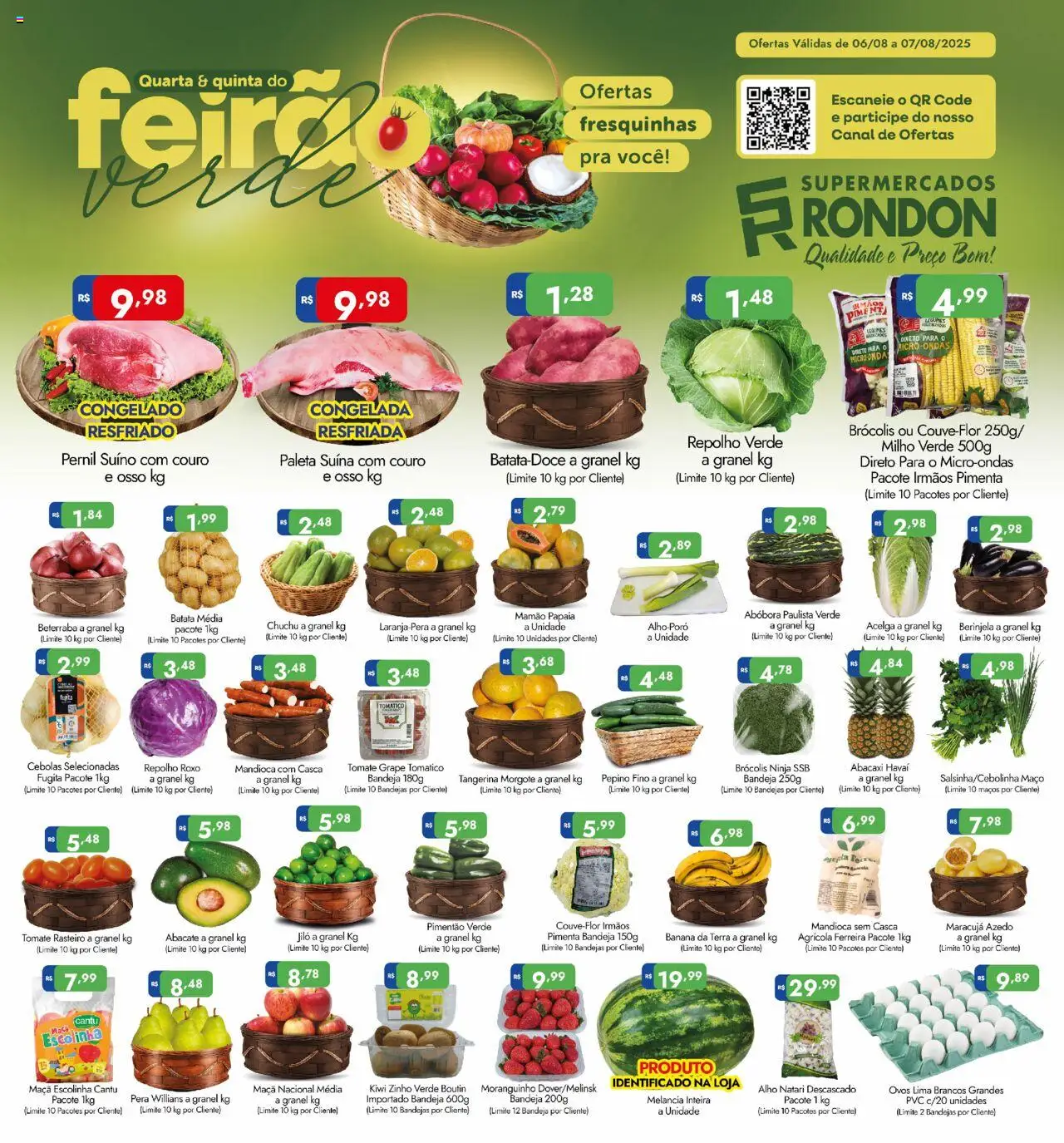 Supermercados Rondon folheto "Ofertas da semana" válido a partir de 06/08/2025 - número de página 1