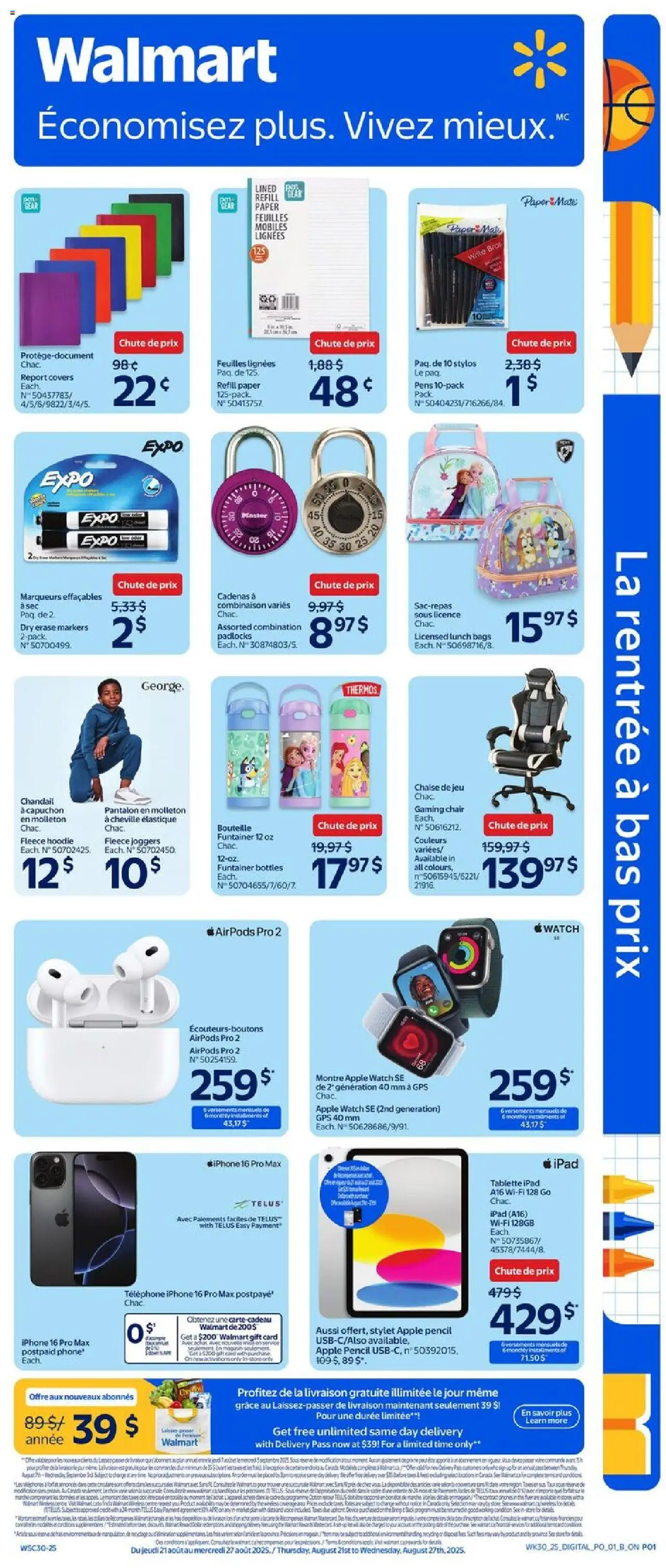 Walmart flyer valid from Aug 21, 2025 - page number 1