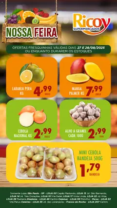 Pré-Visualização do folheto "Ofertas Feira" da loja Ricoy válido a partir de 27/08/2025