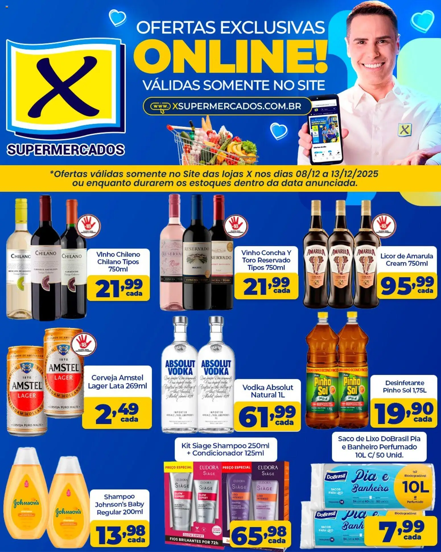 Pré-Visualização do folheto "Ofertas Exclusivas" da loja X Supermercados válido a partir de 08/12/2025