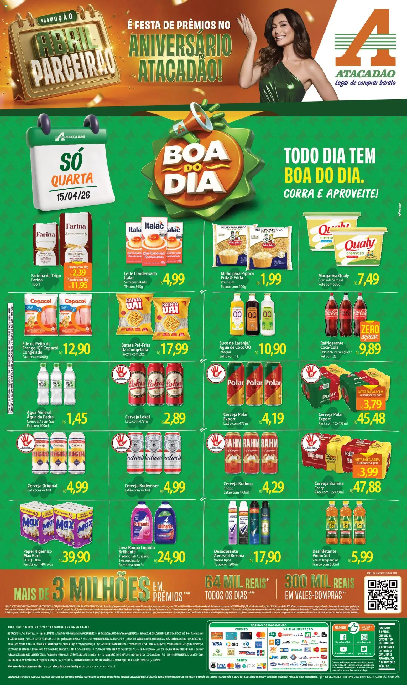 Pré-Visualização do folheto "Atacadão ofertas - RS" da loja Atacadão válido a partir de 15/04/2026
