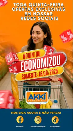 Pré-Visualização do folheto "Ofertas do Dia" da loja Akki Atacadista válido a partir de 16/10/2025