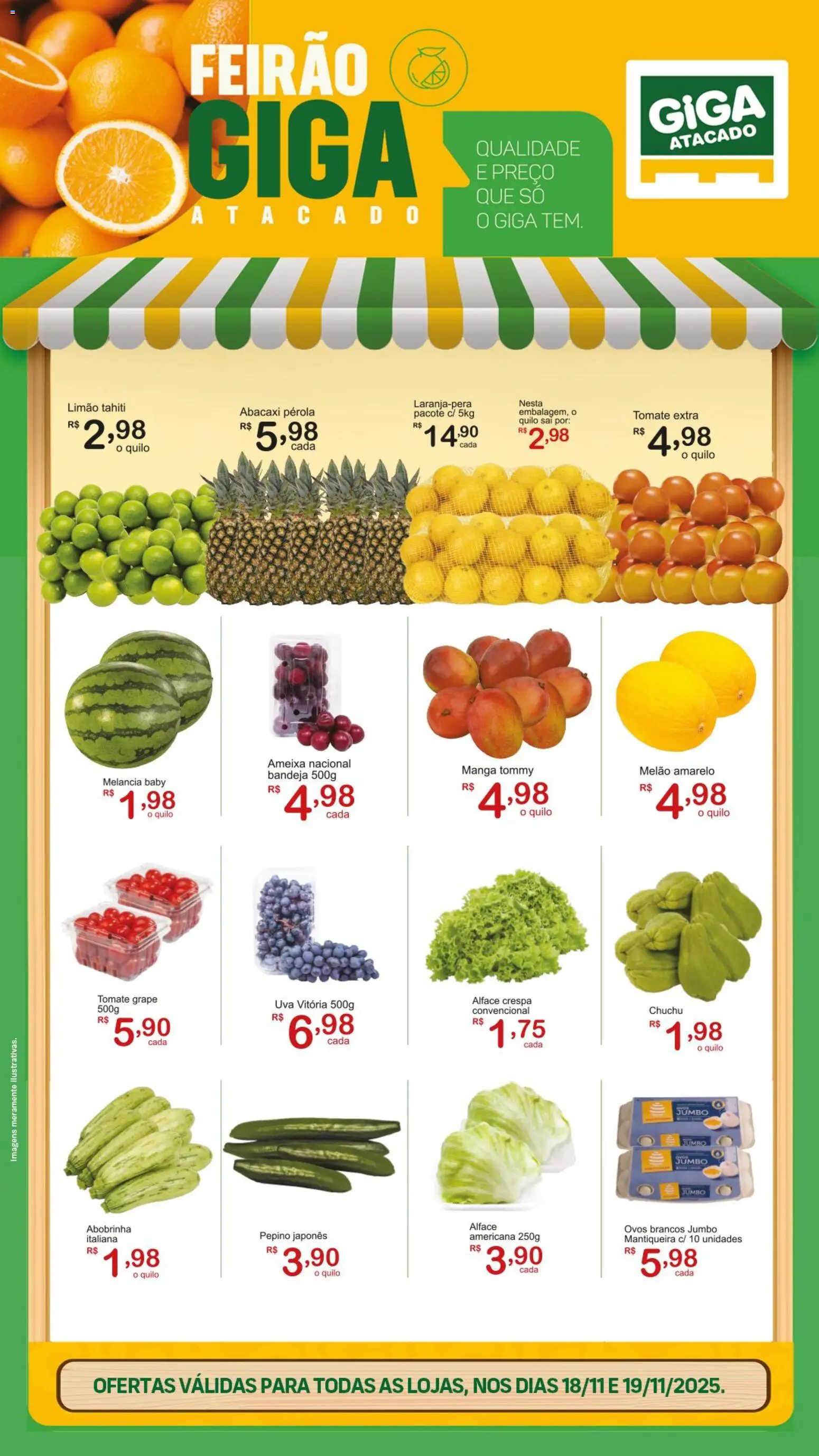 Pré-Visualização do folheto "Ofertas Feirão" da loja GIGA Atacado válido a partir de 18/11/2025