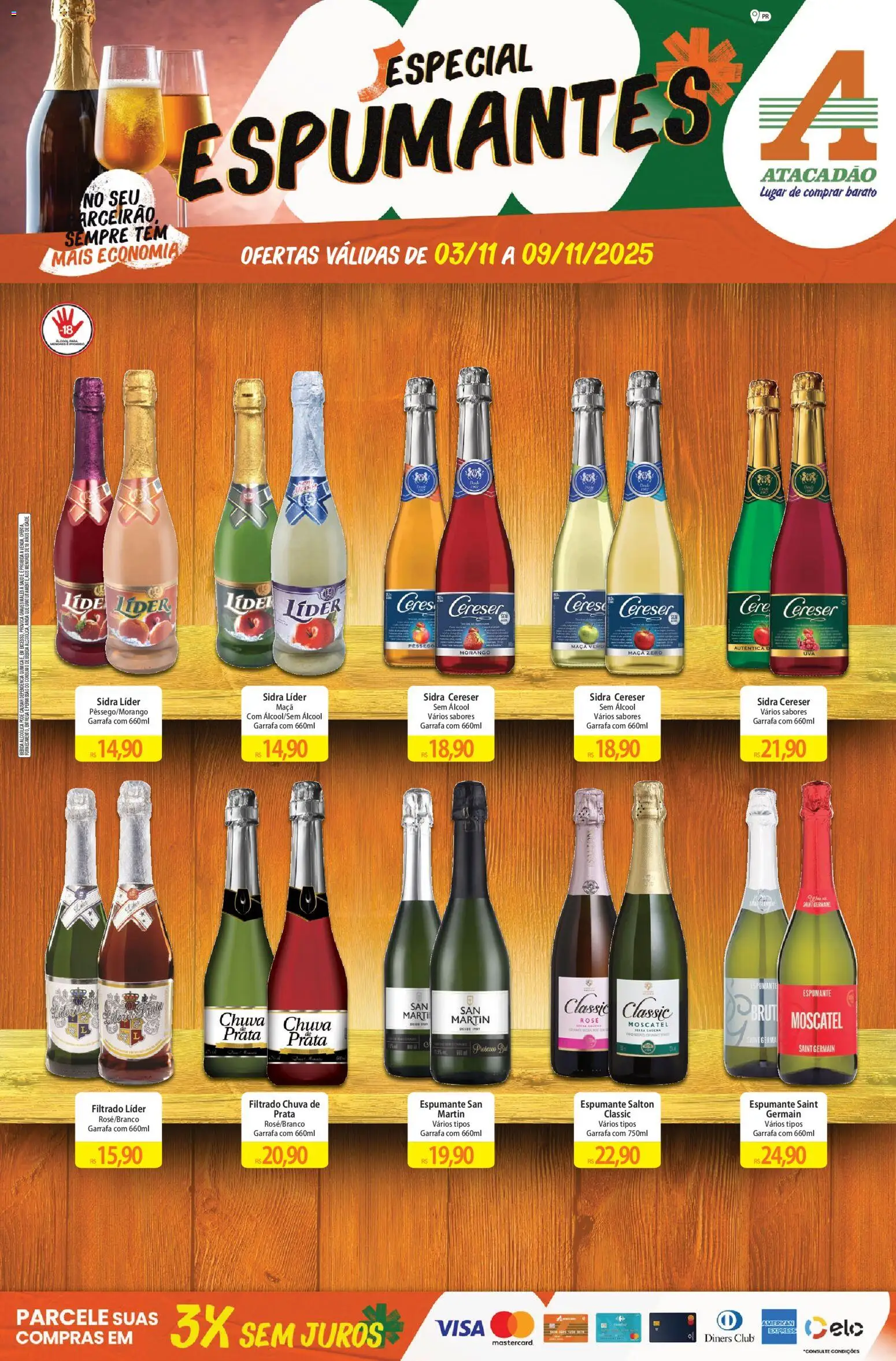 Pré-Visualização do folheto "Ofertas - PR" da loja Atacadão válido a partir de 03/11/2025