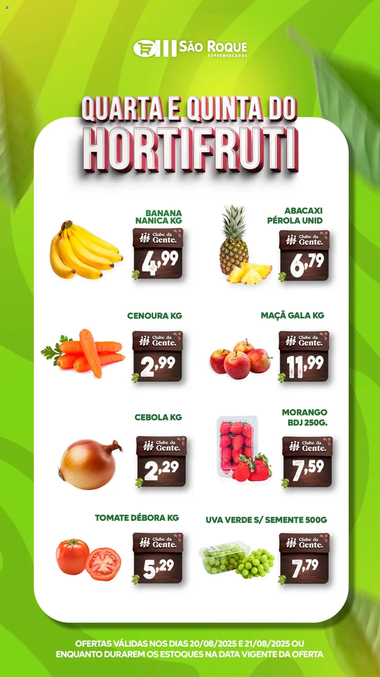 São Roque Supermercados folheto "Ofertas da semana" válido a partir de 20/08/2025 - número de página 1