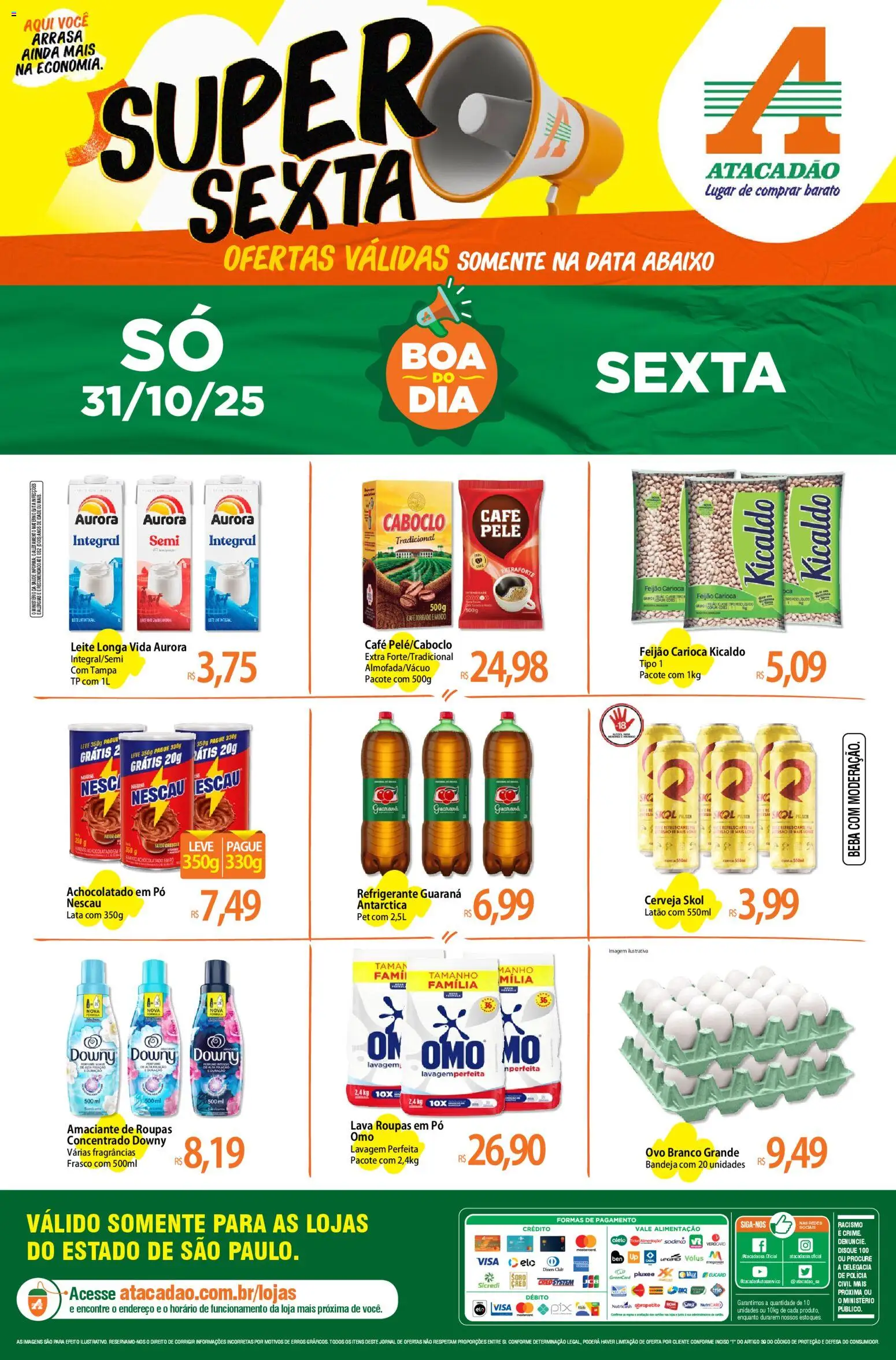 Pré-Visualização do folheto "Ofertas - SP" da loja Atacadão válido a partir de 31/10/2025