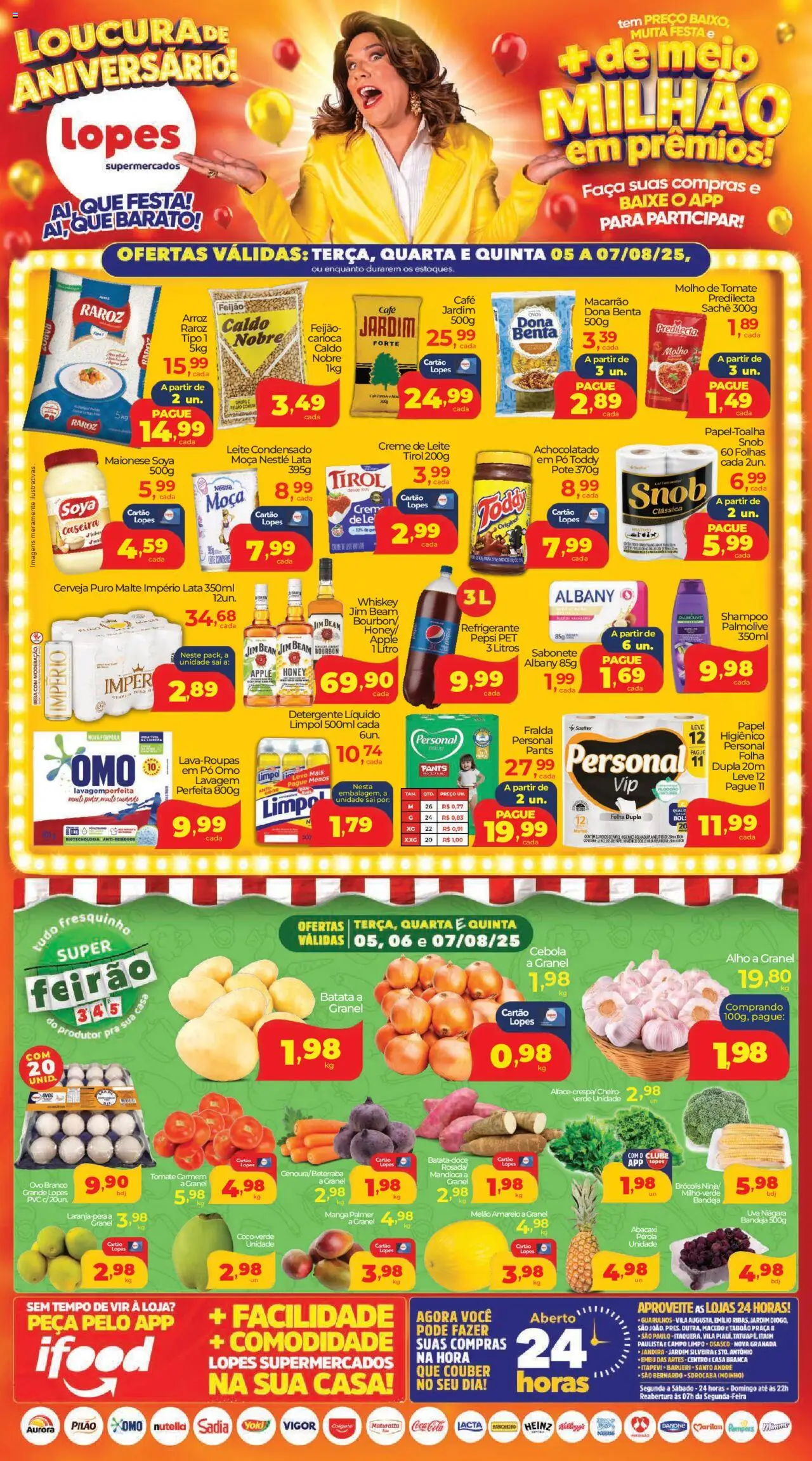 Lopes Supermercados folheto "Ofertas da semana" válido a partir de 05/08/2025 - número de página 1