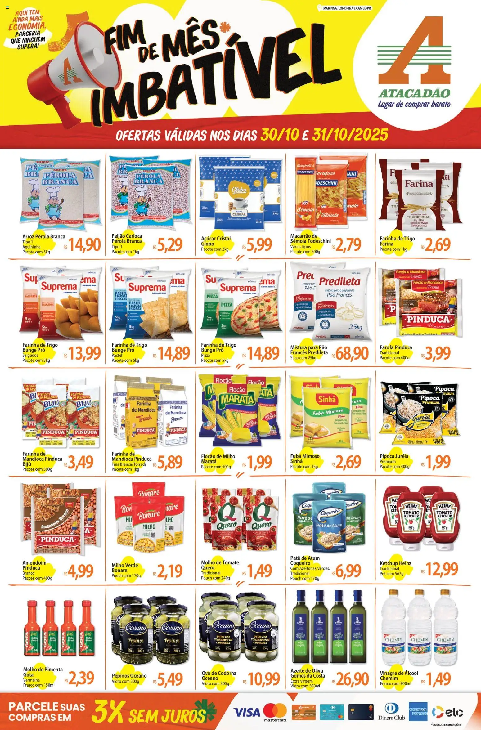 Pré-Visualização do folheto "Ofertas - PR" da loja Atacadão válido a partir de 30/10/2025