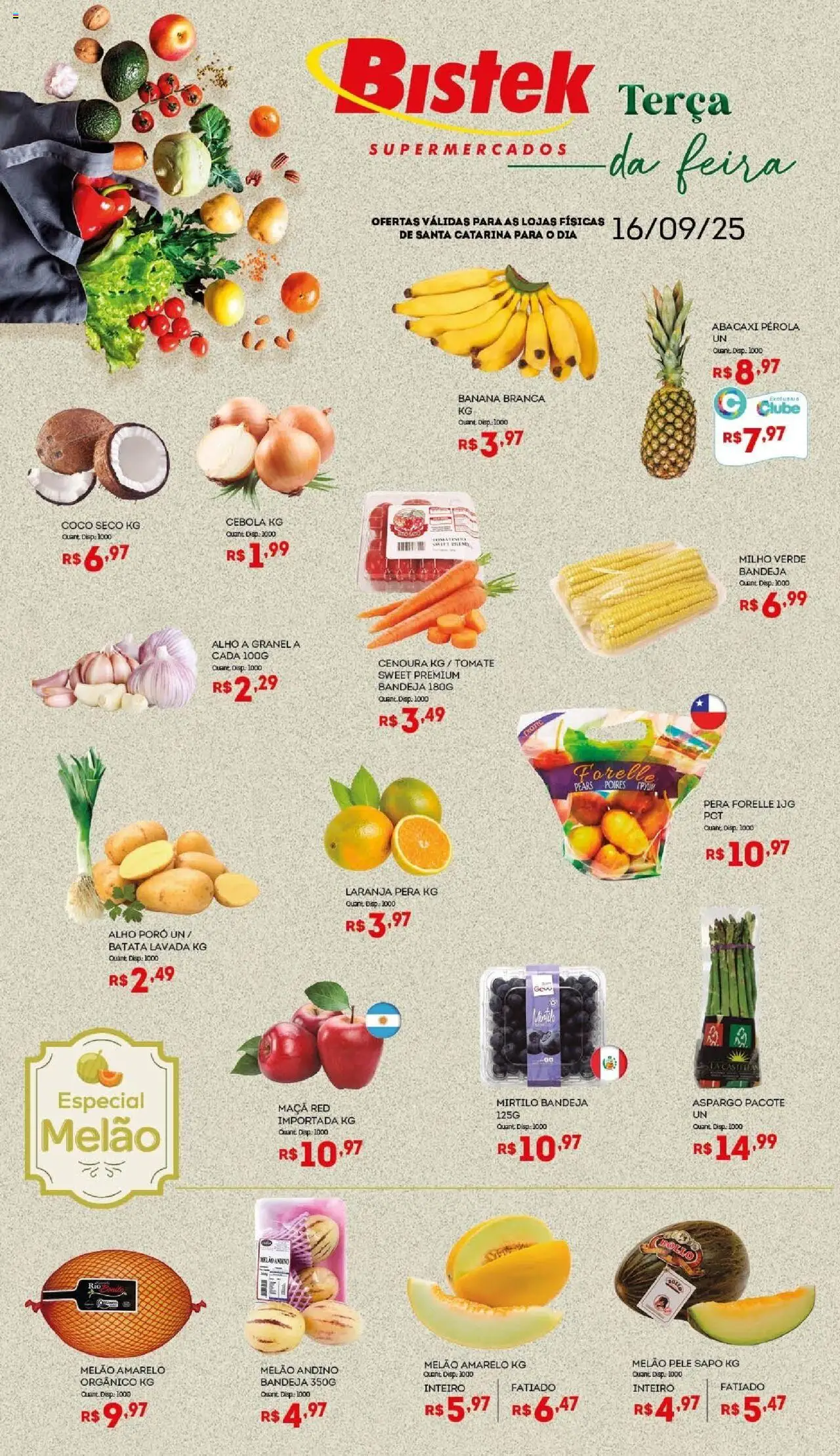 Bistek Supermercados folheto "Ofertas Hortifruti " válido a partir de 16/09/2025 - número de página 1