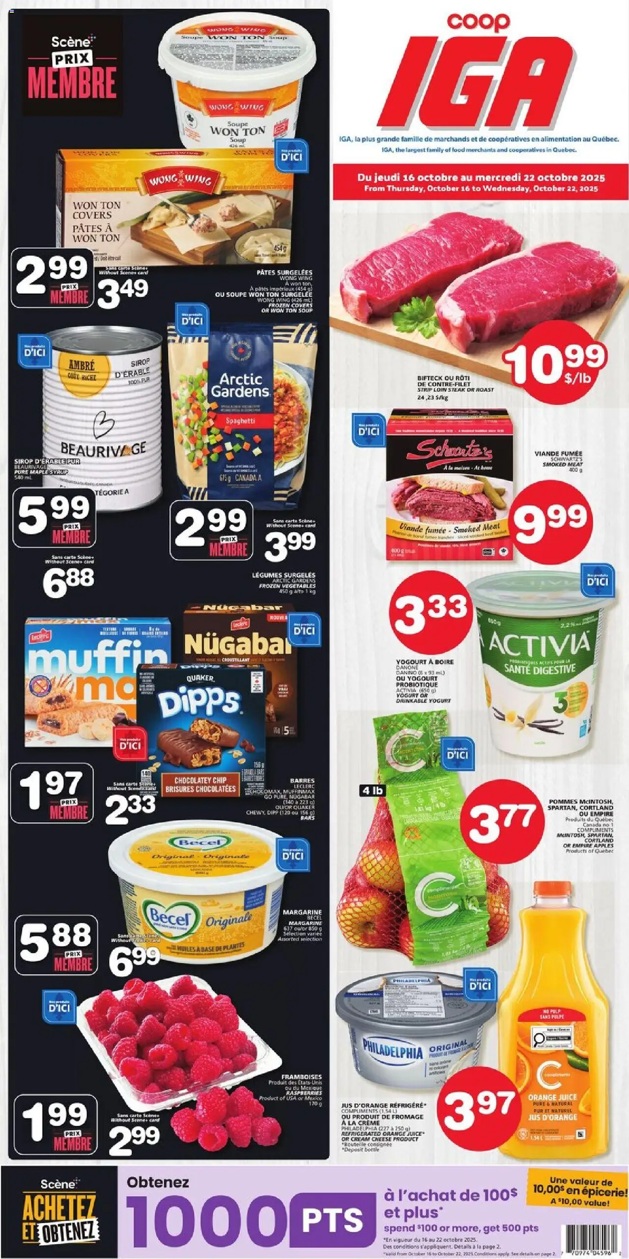 IGA flyer valid from Oct 16, 2025 - page number 1