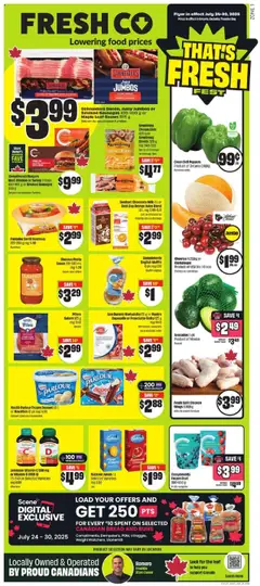 Un aperçu du dépliant Weekly flyer / circulaire du magasin FreshCo est valide à partir 24 juill. 2025