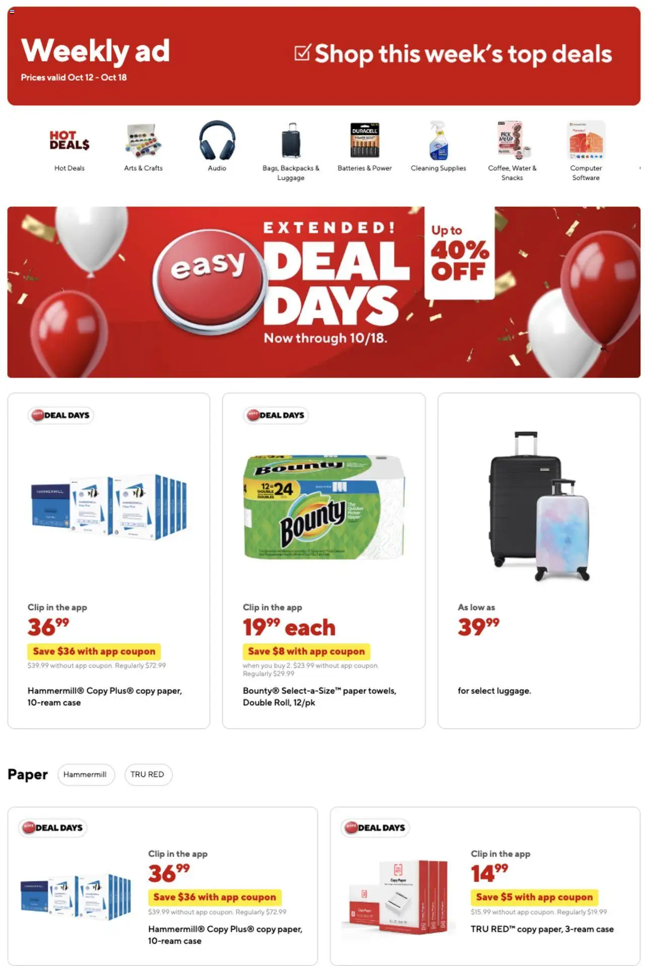 Staples Weekly Ad from 10/12/2025 - Flyer - Page number 1