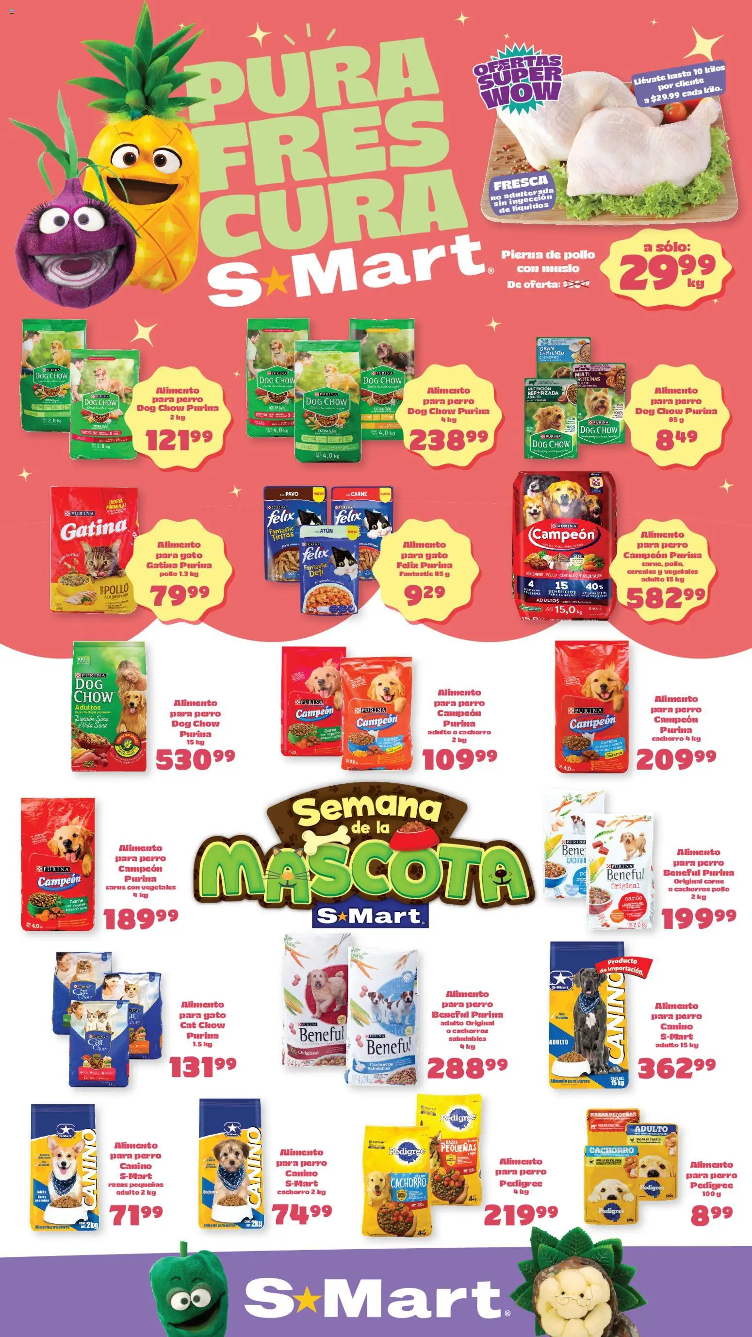 Vista previa las ofertas de la tienda S-Mart - S-Mart folleto Ofertas de feria Monterrey desde el 07/04/2026 - Pollo, Cereales, Carne, Pavo, Atún