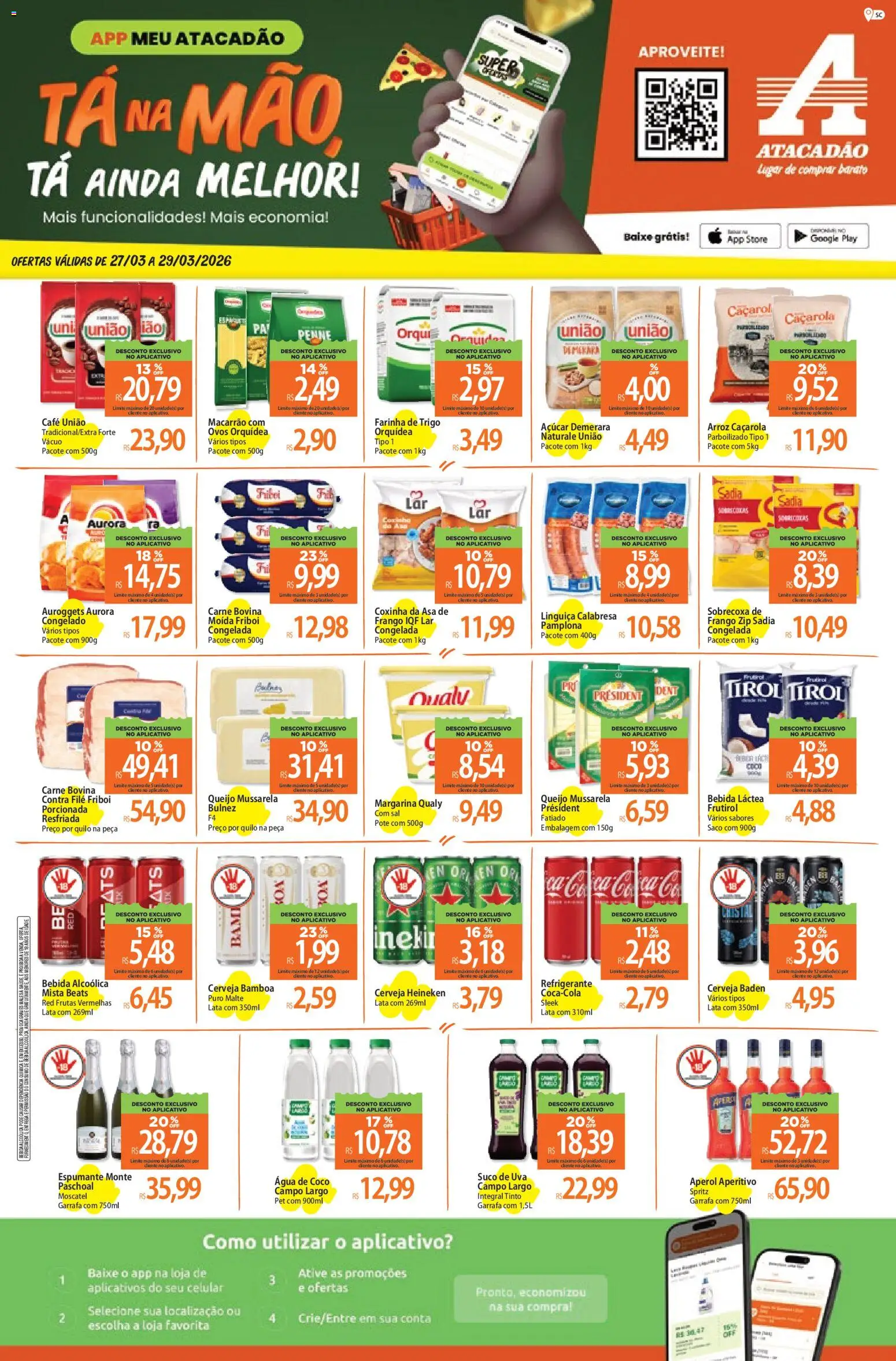 Pré-Visualização do folheto "Atacadão ofertas - SC" da loja Atacadão válido a partir de 27/03/2026