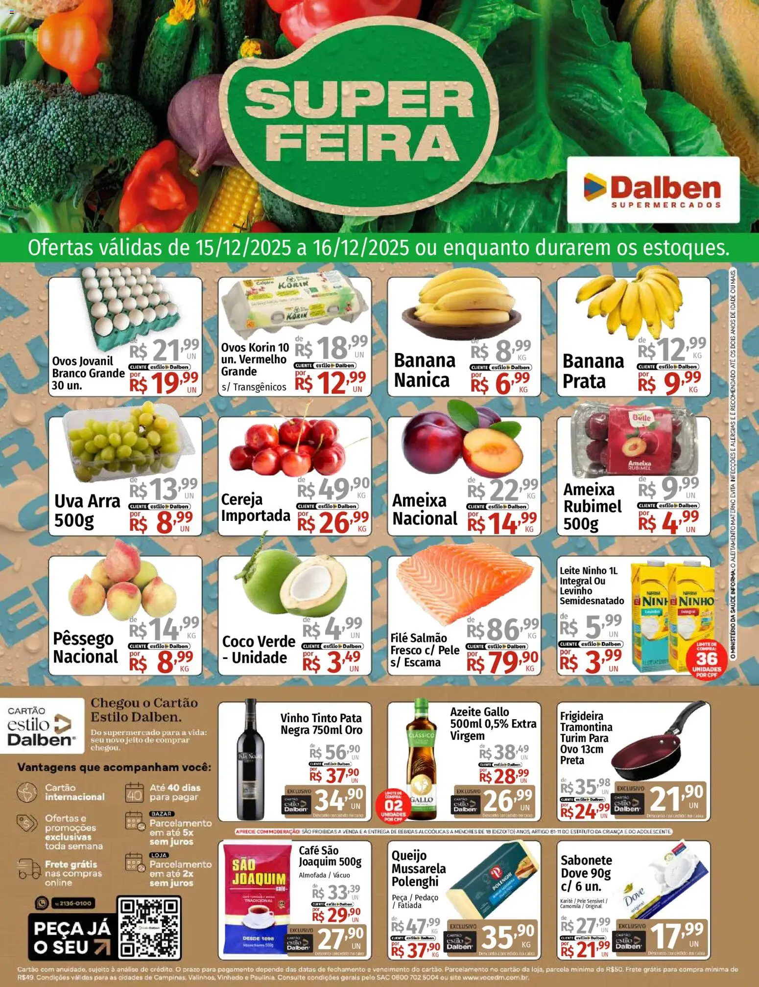 Pré-Visualização do folheto "Ofertas da semana" da loja Supermercado Dalben válido a partir de 15/12/2025