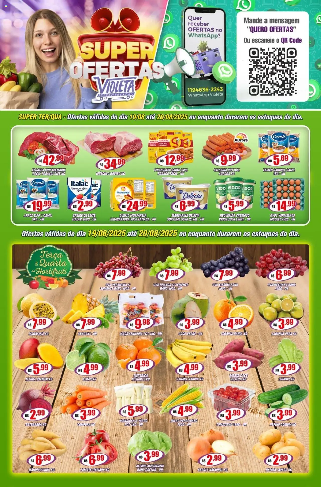Violeta Supermercados folheto "Ofertas da semana" válido a partir de 19/08/2025 - número de página 1