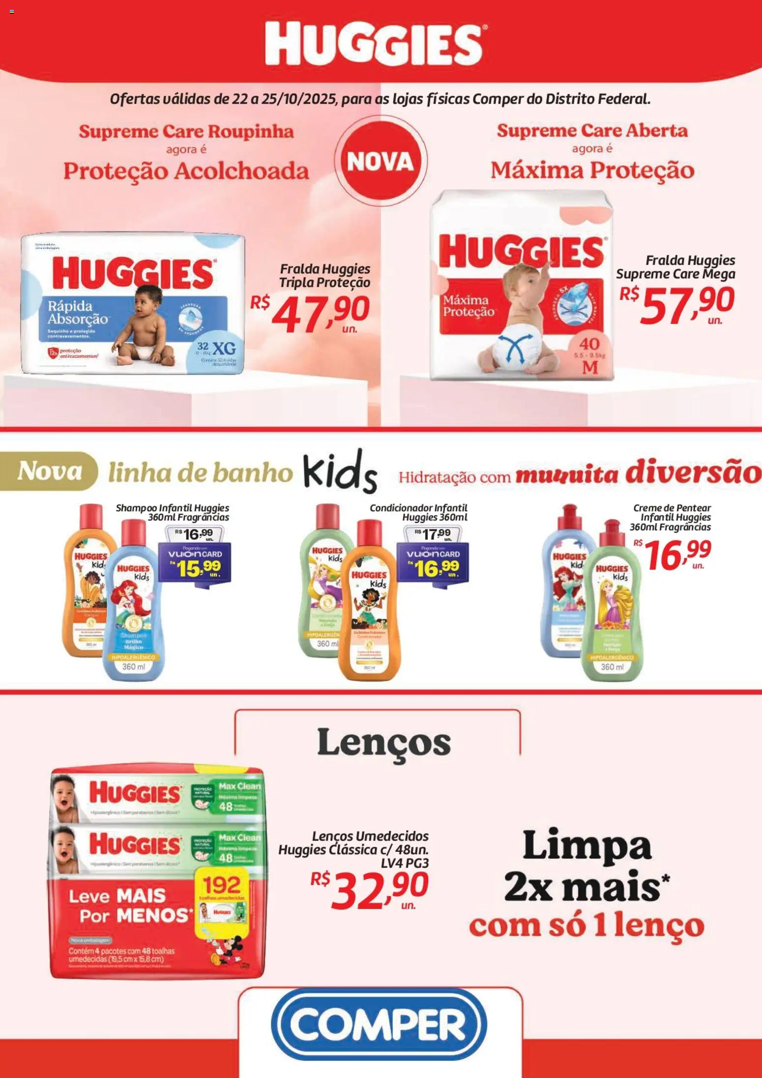 Comper folheto "Ofertas Kimberly" válido a partir de 22/10/2025 - número de página 1