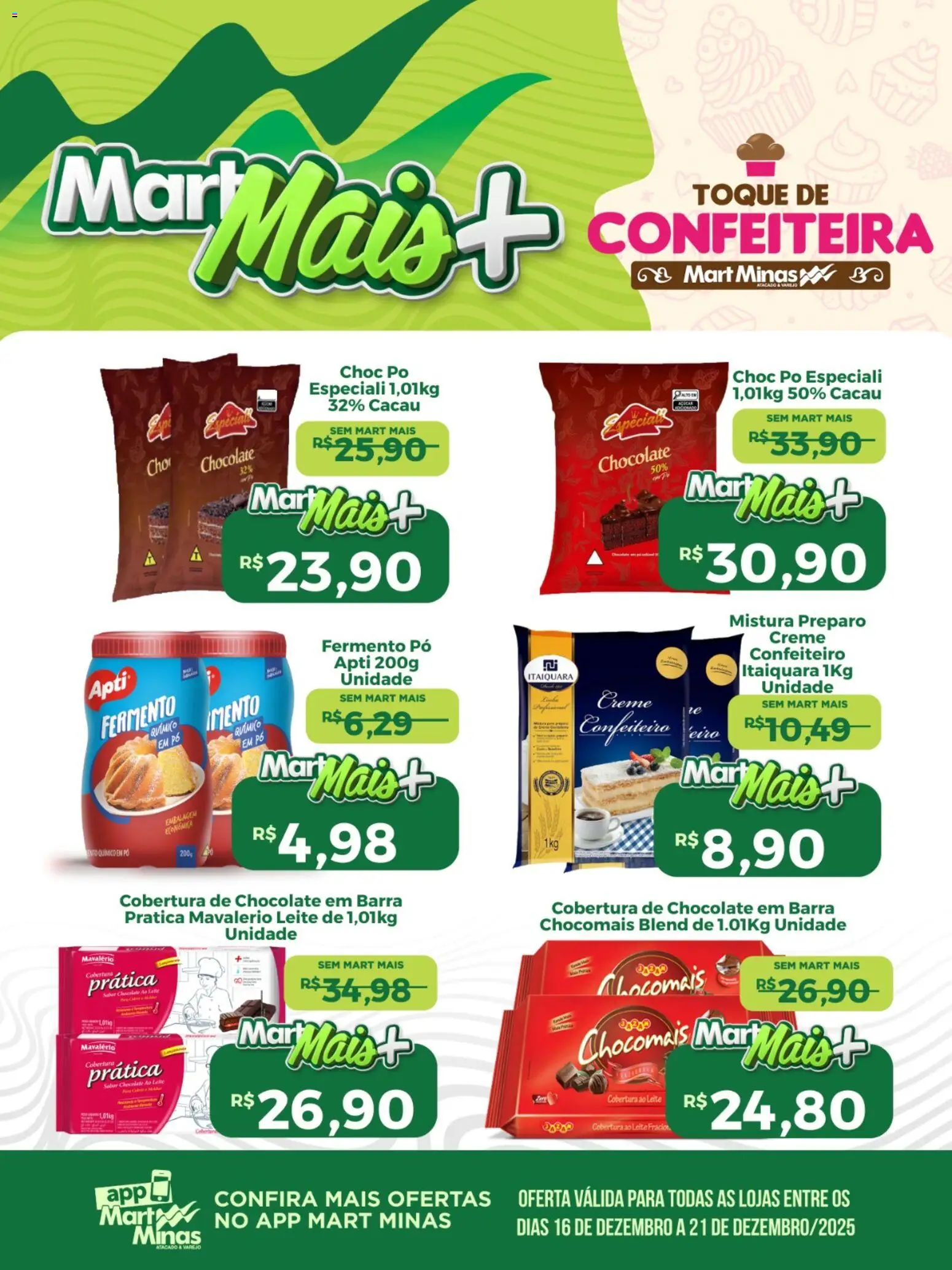 Pré-Visualização do folheto "Ofertas de confeitaria" da loja Mart Minas válido a partir de 16/12/2025