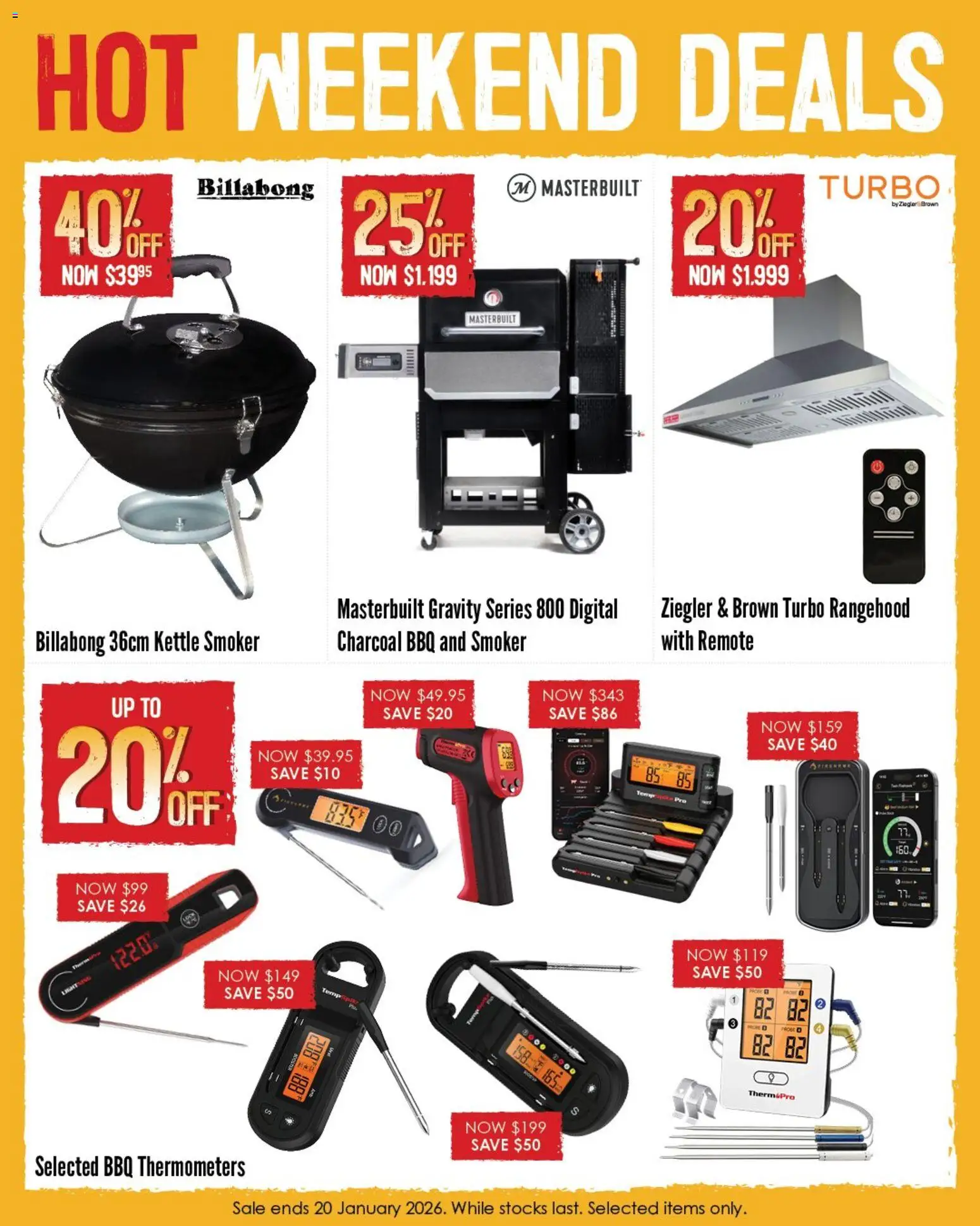 Preview of catalogue Hot Weekend Deals from shop Barbeques Galore valid 16/01/2026