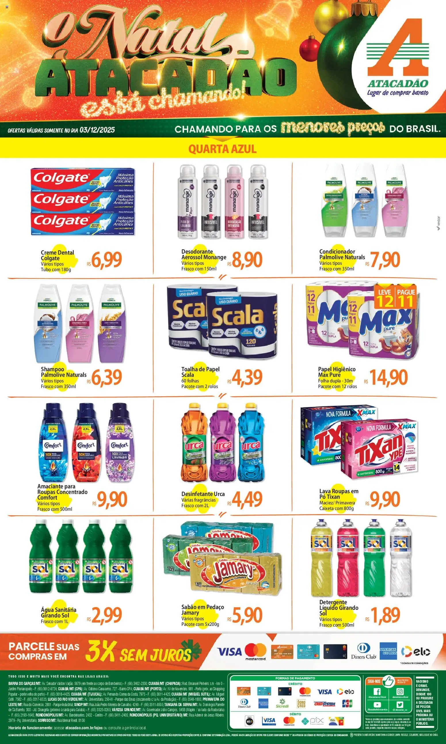 Pré-Visualização do folheto "Ofertas - MT" da loja Atacadão válido a partir de 03/12/2025