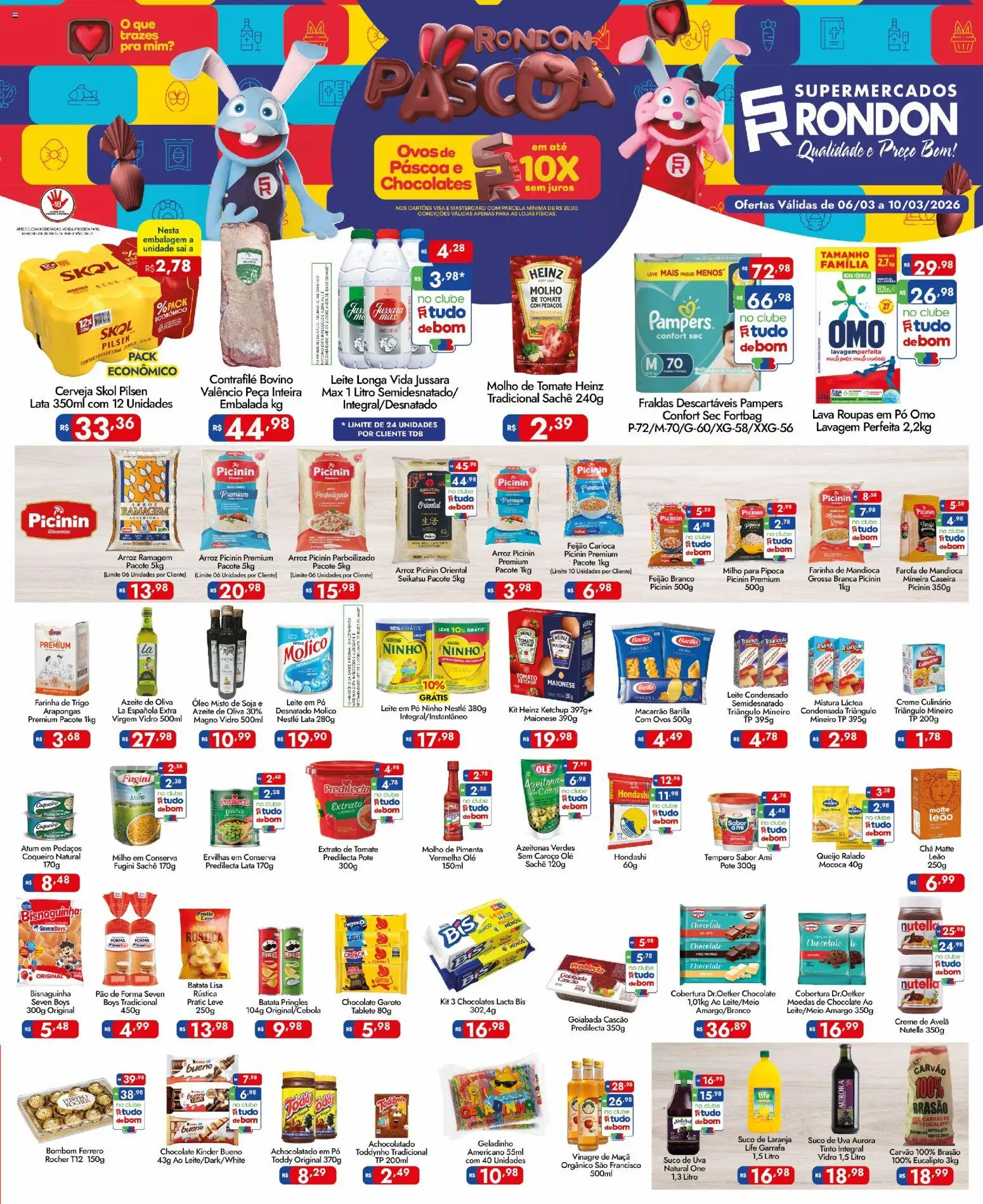 Pré-Visualização do folheto "Supermercados Rondon - Ofertas da semana" da loja Supermercados Rondon válido a partir de 06/03/2026