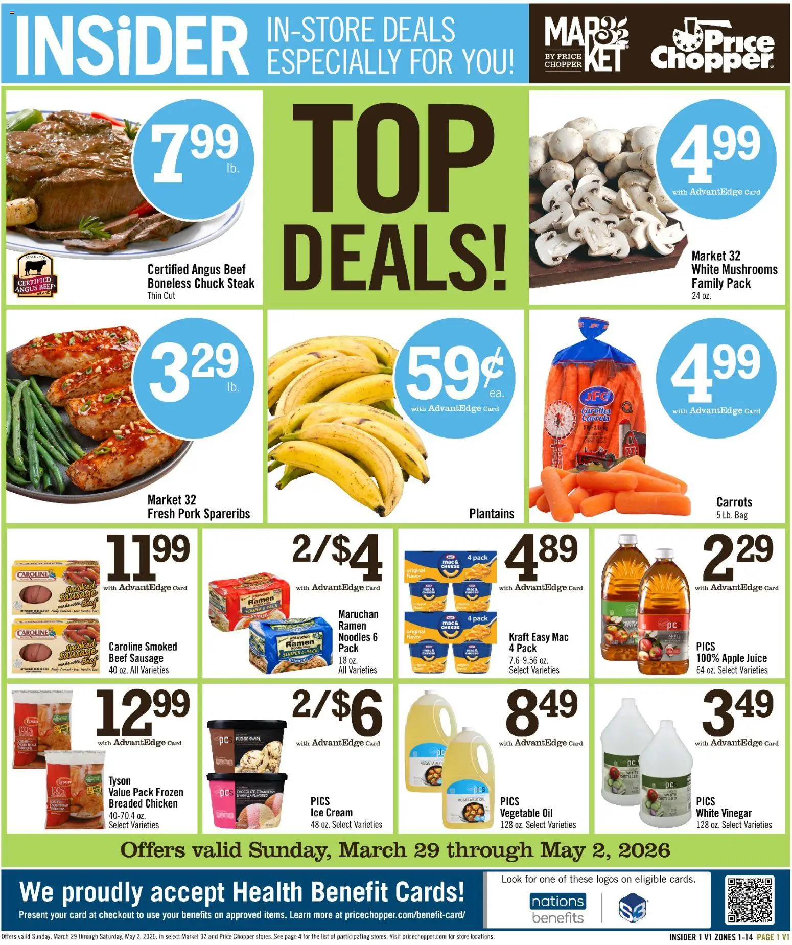 Ad Preview of Price Chopper Price Chopper Flyer Insider from 03/29/2026