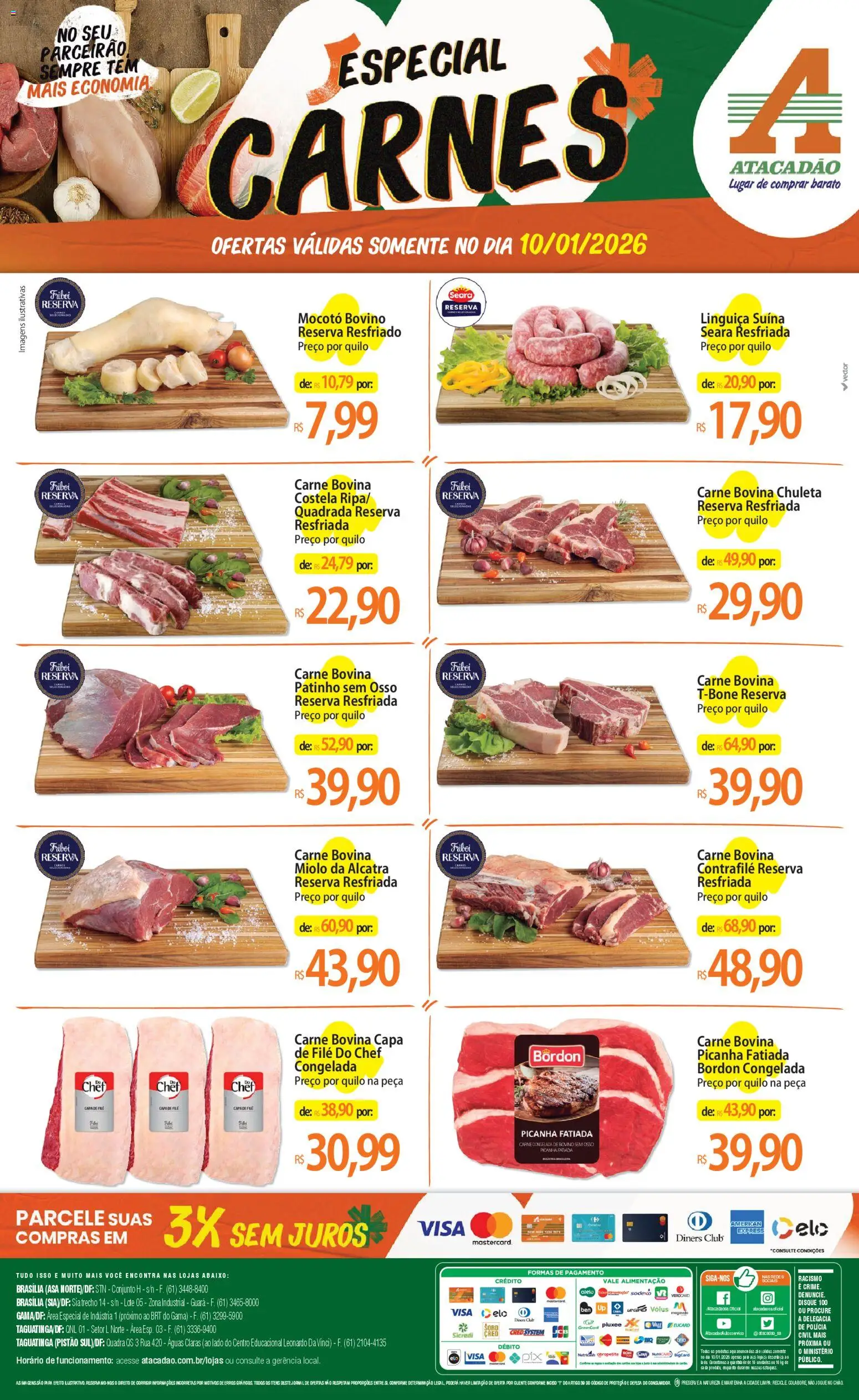 Pré-Visualização do folheto "Ofertas - DF" da loja Atacadão válido a partir de 10/01/2026