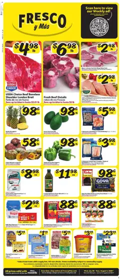 Ad Preview of Fresco y Más Weekly Ad from 07/30/2025