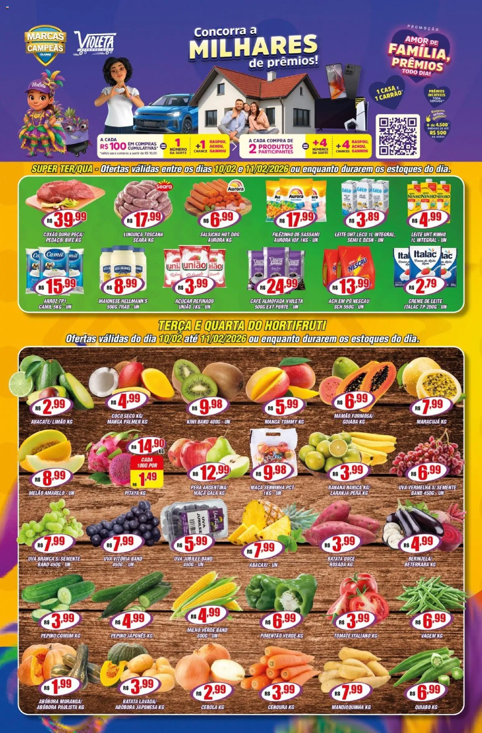 Pré-Visualização do folheto "Ofertas da semana" da loja Violeta Supermercados válido a partir de 10/02/2026