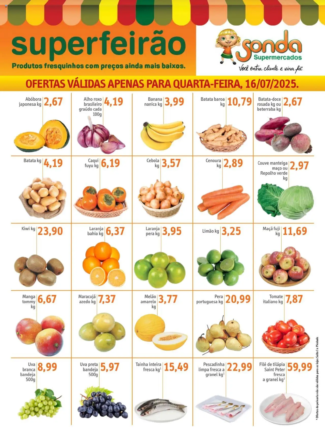 Sonda folheto "Ofertas Feirão" válido a partir de 16/07/2025 - número de página 1