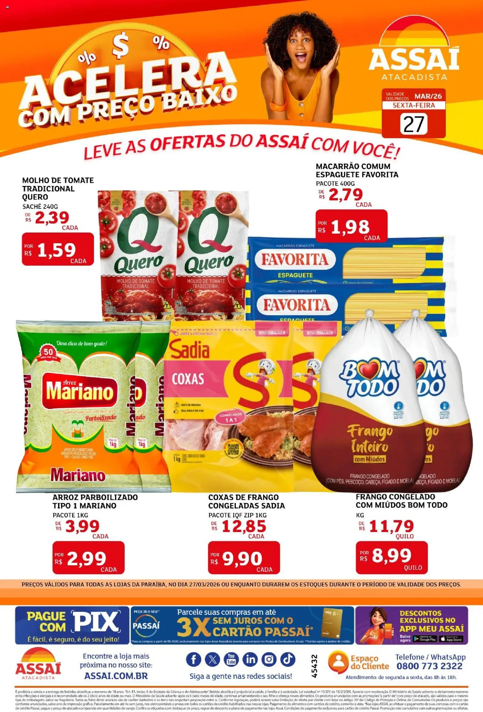 Pré-Visualização do folheto "Assaí Atacadista ofertas - PB" da loja Assaí Atacadista válido a partir de 27/03/2026