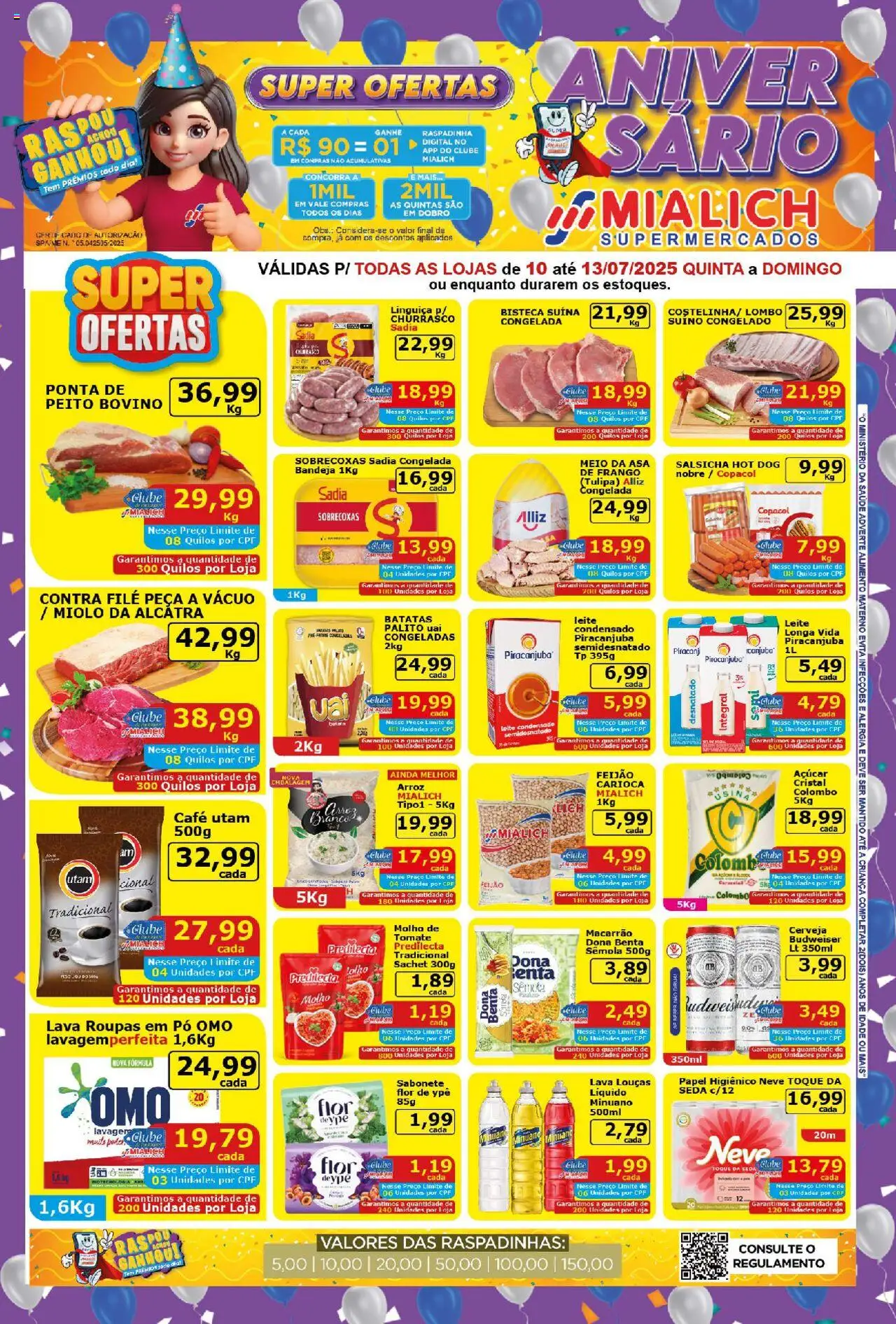 Mialich Supermercados folheto "Ofertas da semana" válido a partir de 10/07/2025 - número de página 1