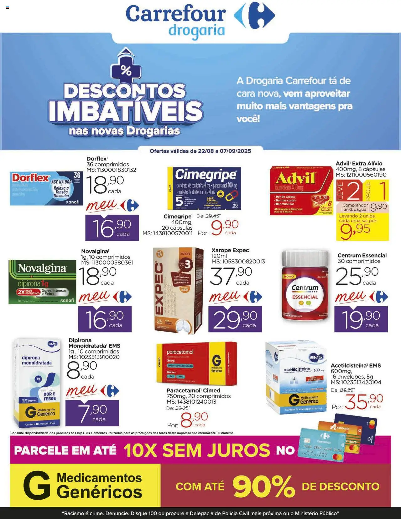 Carrefour folheto "Ofertas Descontos Imbatíveis" válido a partir de 22/08/2025 - número de página 1