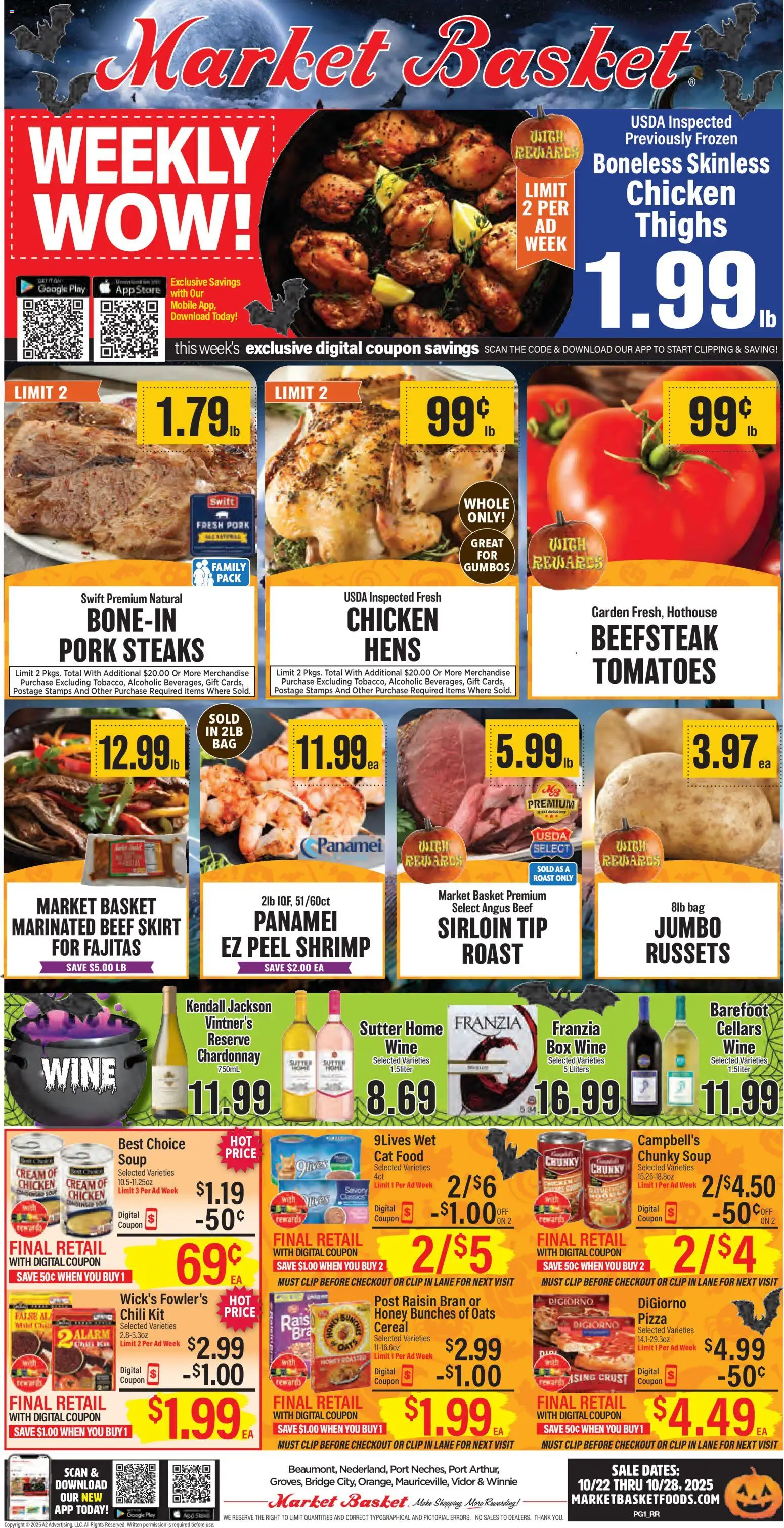 Market Basket Southeast Texas from 10/22/2025 - Flyer - Page number 1
