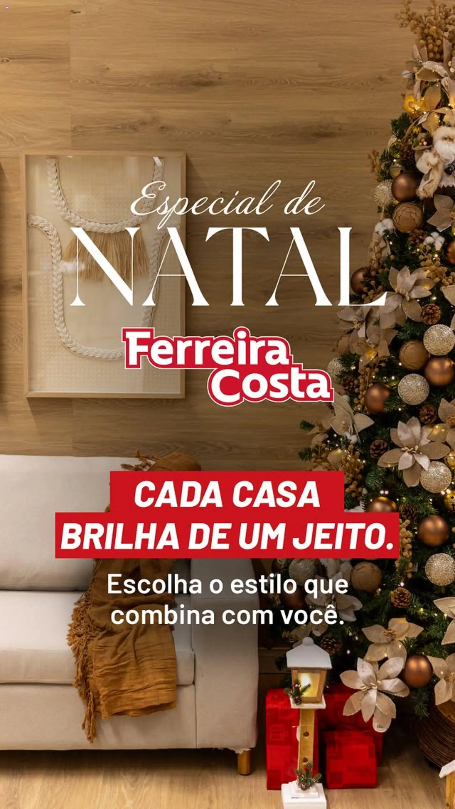 Pré-Visualização do folheto "Ofertas de Natal" da loja Ferreira Costa válido a partir de 24/11/2025