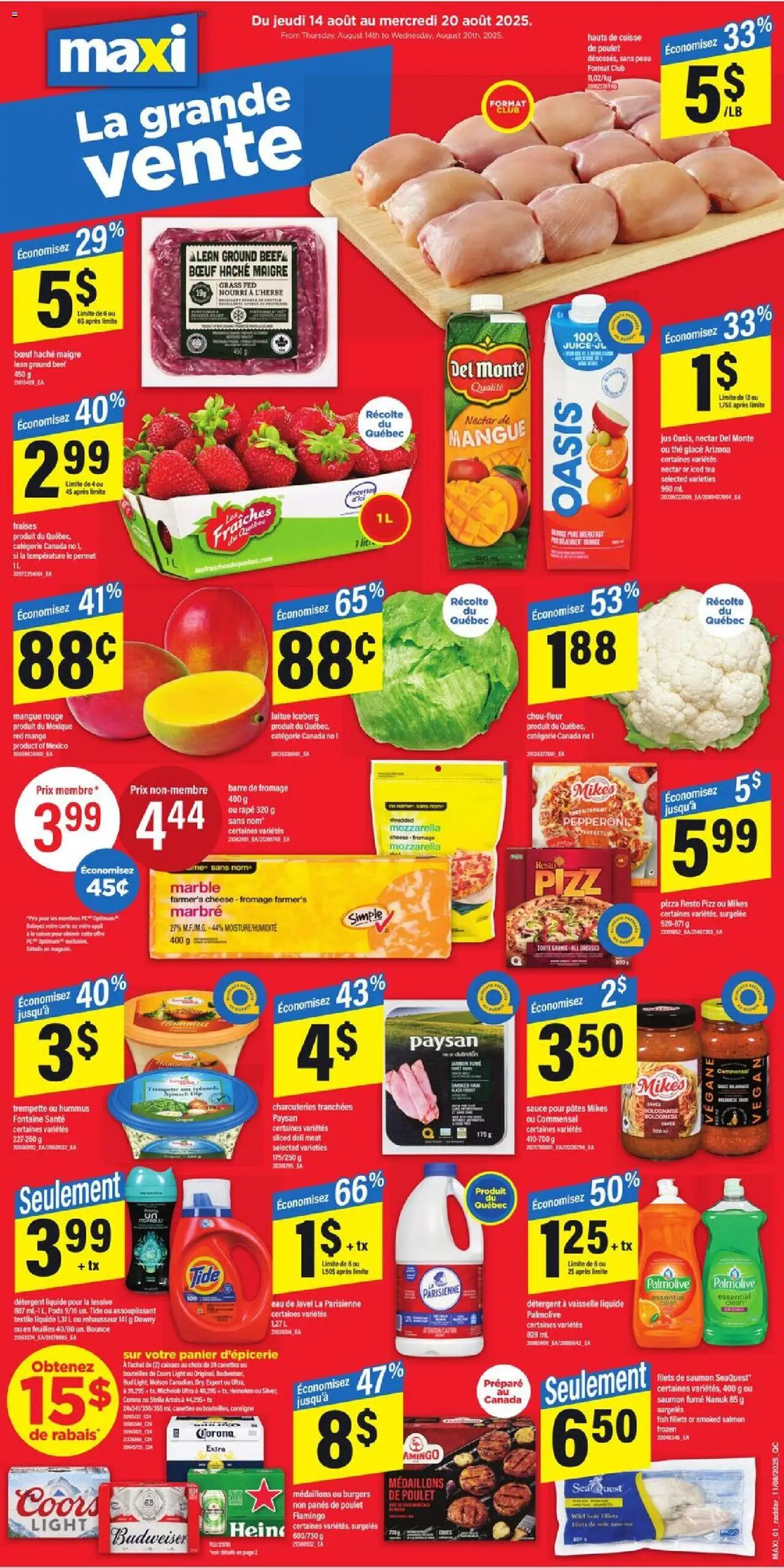 Le catalogue Weekly flyer / circulaire est valide à partir du Aug 14, 2025 numéro de la page 1