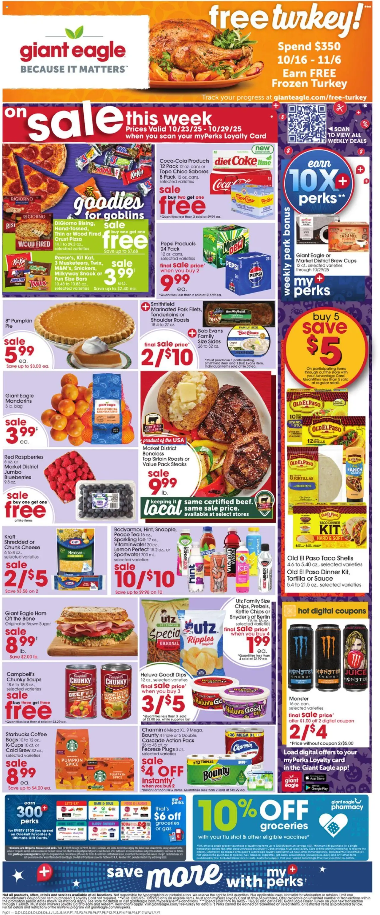 Giant Eagle Weekly Ad from 10/23/2025 - Flyer - Page number 1