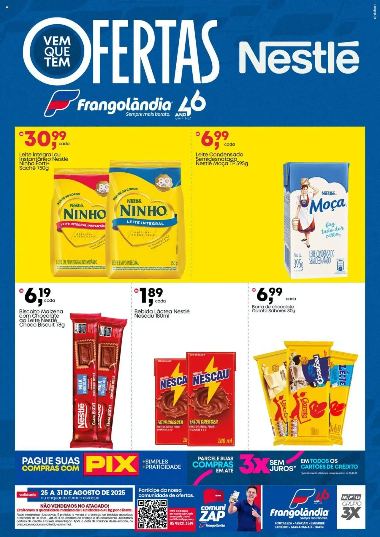 Frangolândia folheto "Ofertas Nestlé" válido a partir de 25/08/2025 - número de página 1