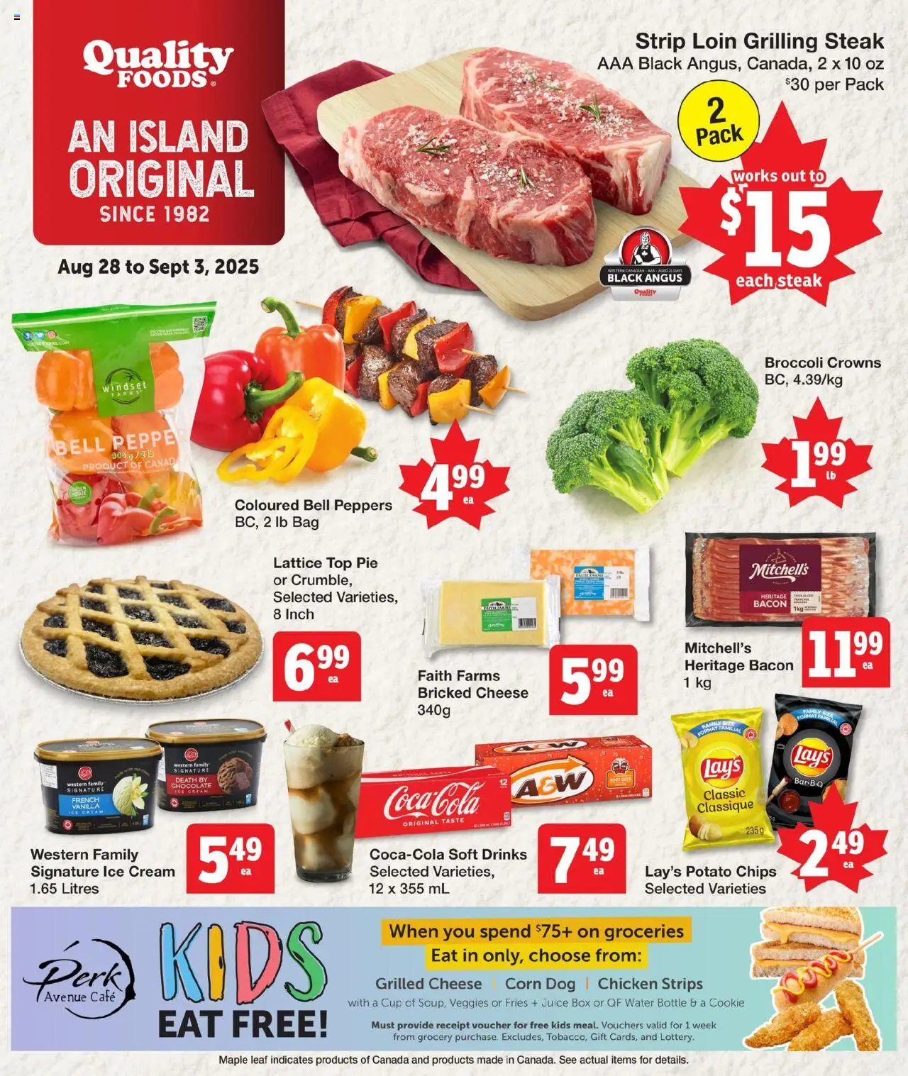 Quality Foods flyer valid from Aug 28, 2025 - page number 1