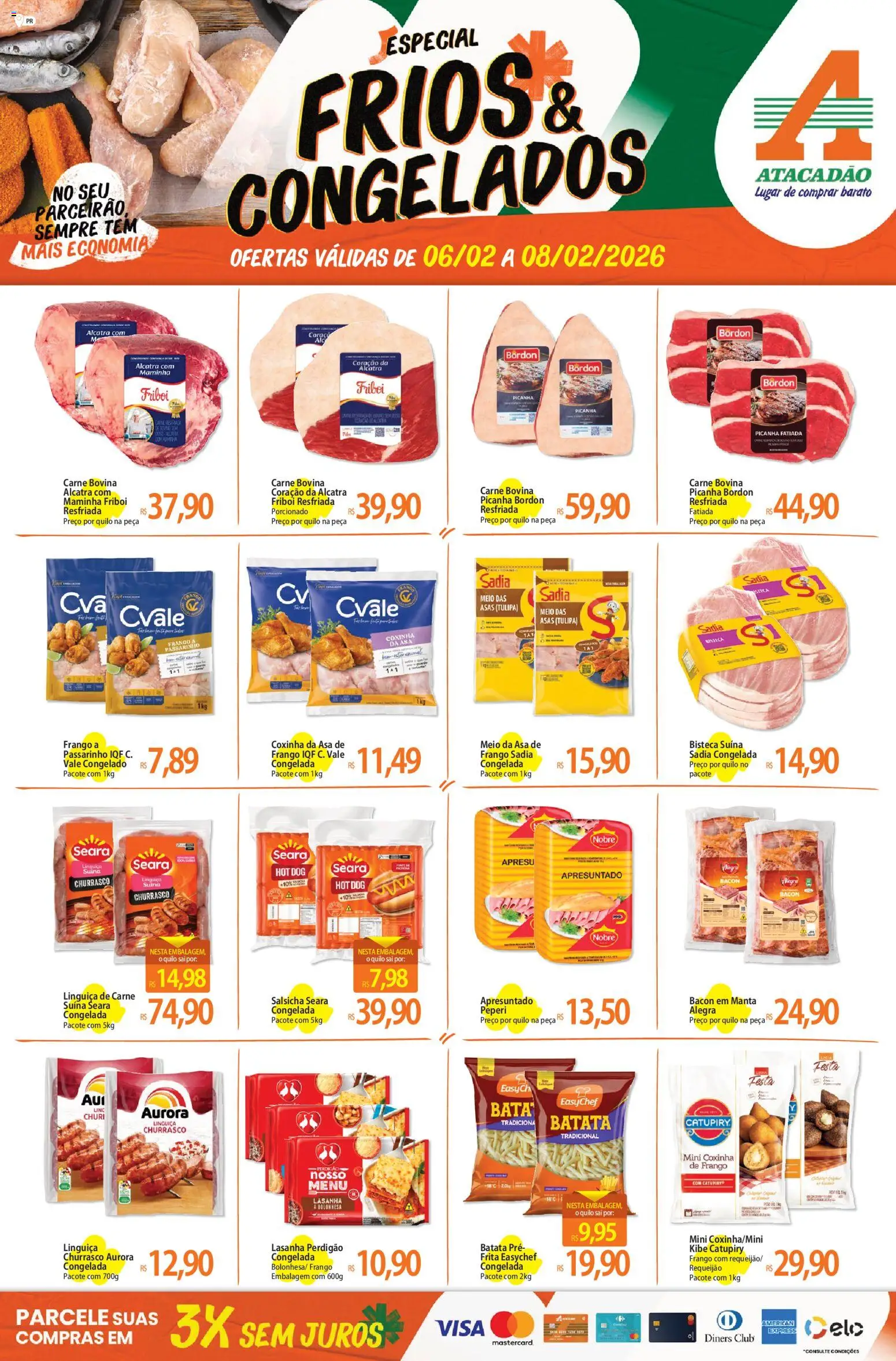 Pré-Visualização do folheto "Ofertas - PR" da loja Atacadão válido a partir de 06/02/2026