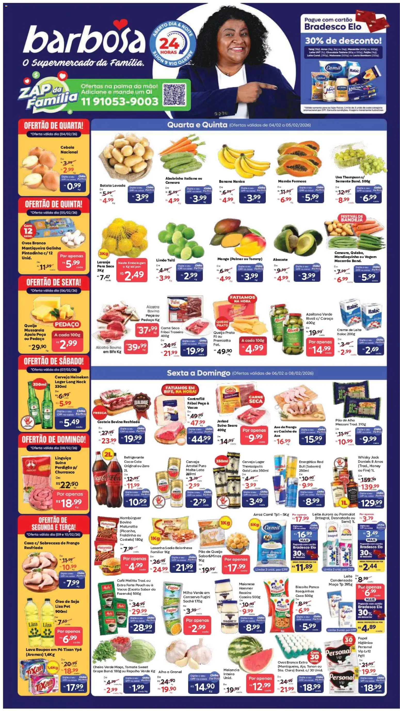 Pré-Visualização do folheto "Ofertas da semana" da loja Barbosa Supermercados válido a partir de 04/02/2026