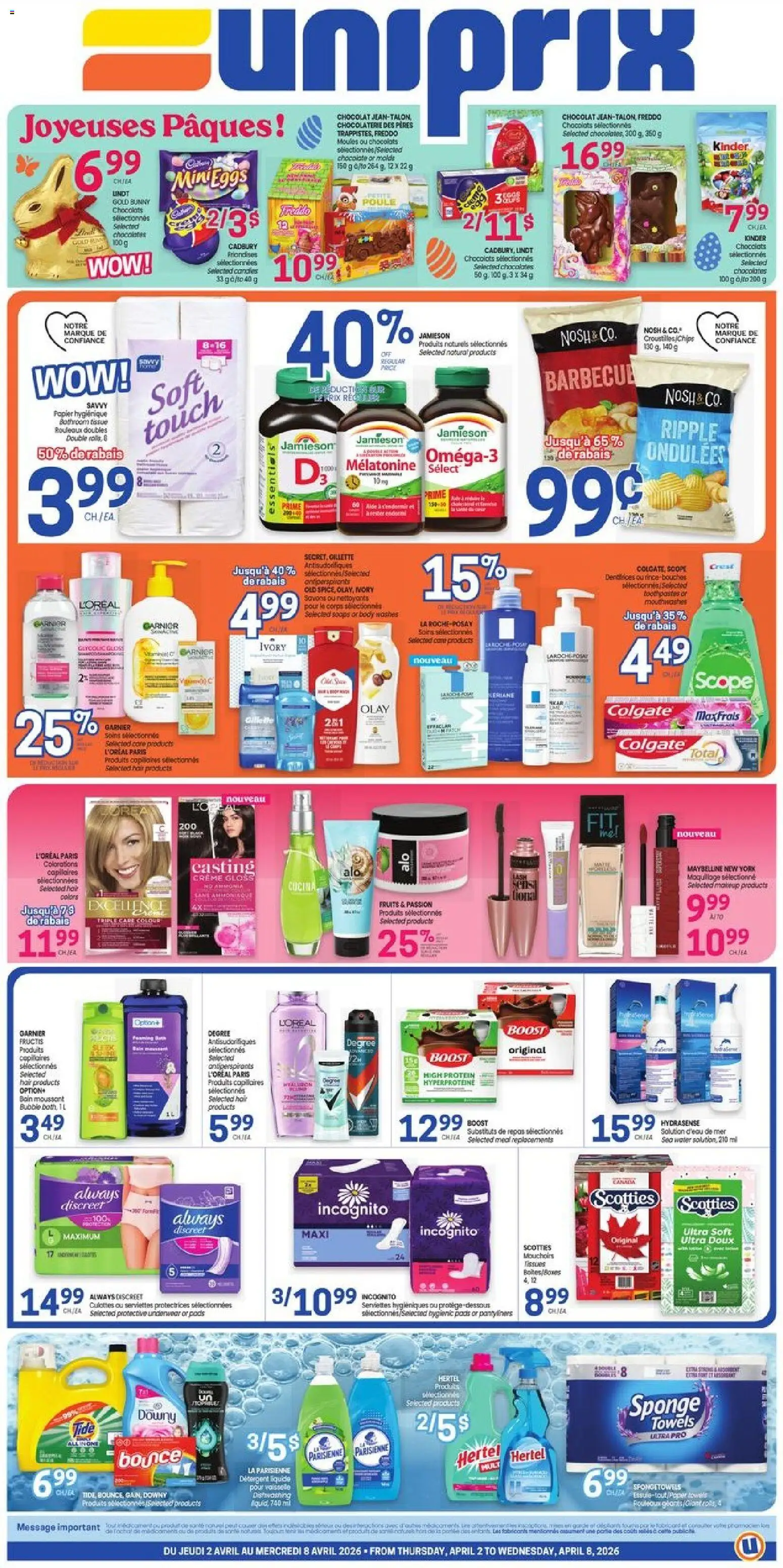 Preview of leaflet Uniprix weekly flyer / circulaire from shop Uniprix is valid from Apr 02, 2026