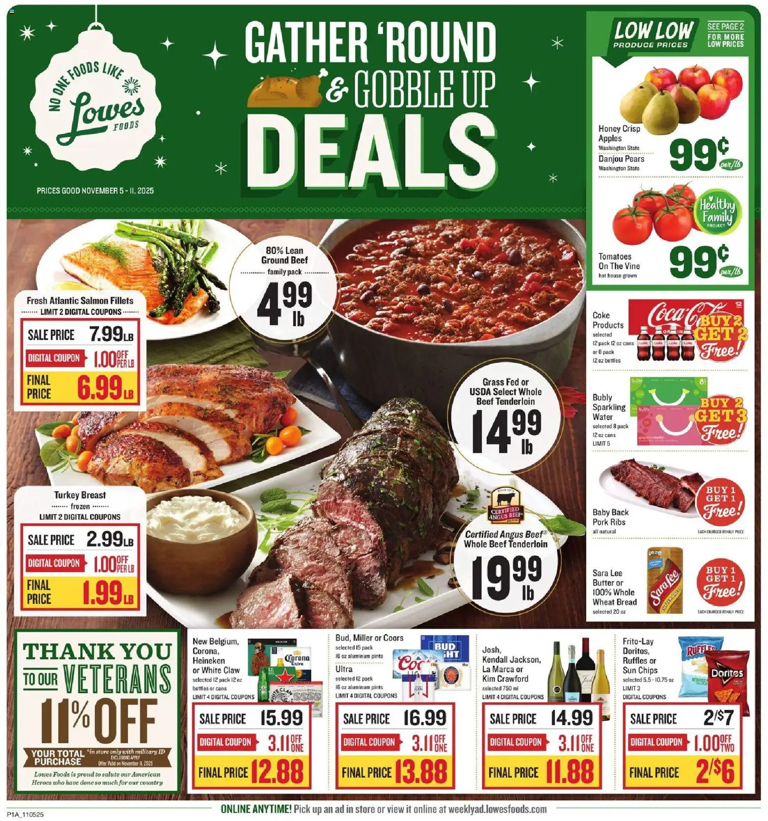 Ad Preview of Lowes Foods Weekly Ad from 11/05/2025