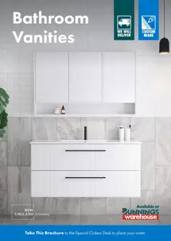 Preview of catalogue Bathroom Vanities from shop Bunnings Warehouse valid 21/07/2025