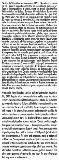 Un aperçu du dépliant Weekly flyer / circulaire du magasin Super C est valide à partir 30 oct. 2025 | Page: 16