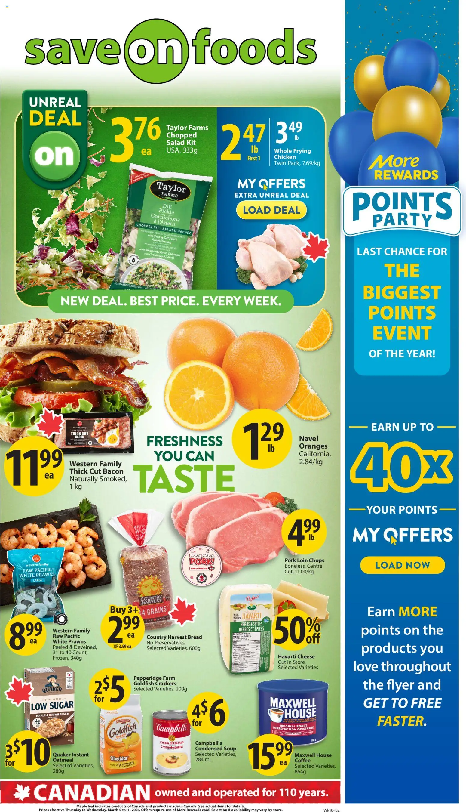 Preview of leaflet Save on foods weekly flyer - AB from shop Save on foods is valid from Mar 05, 2026