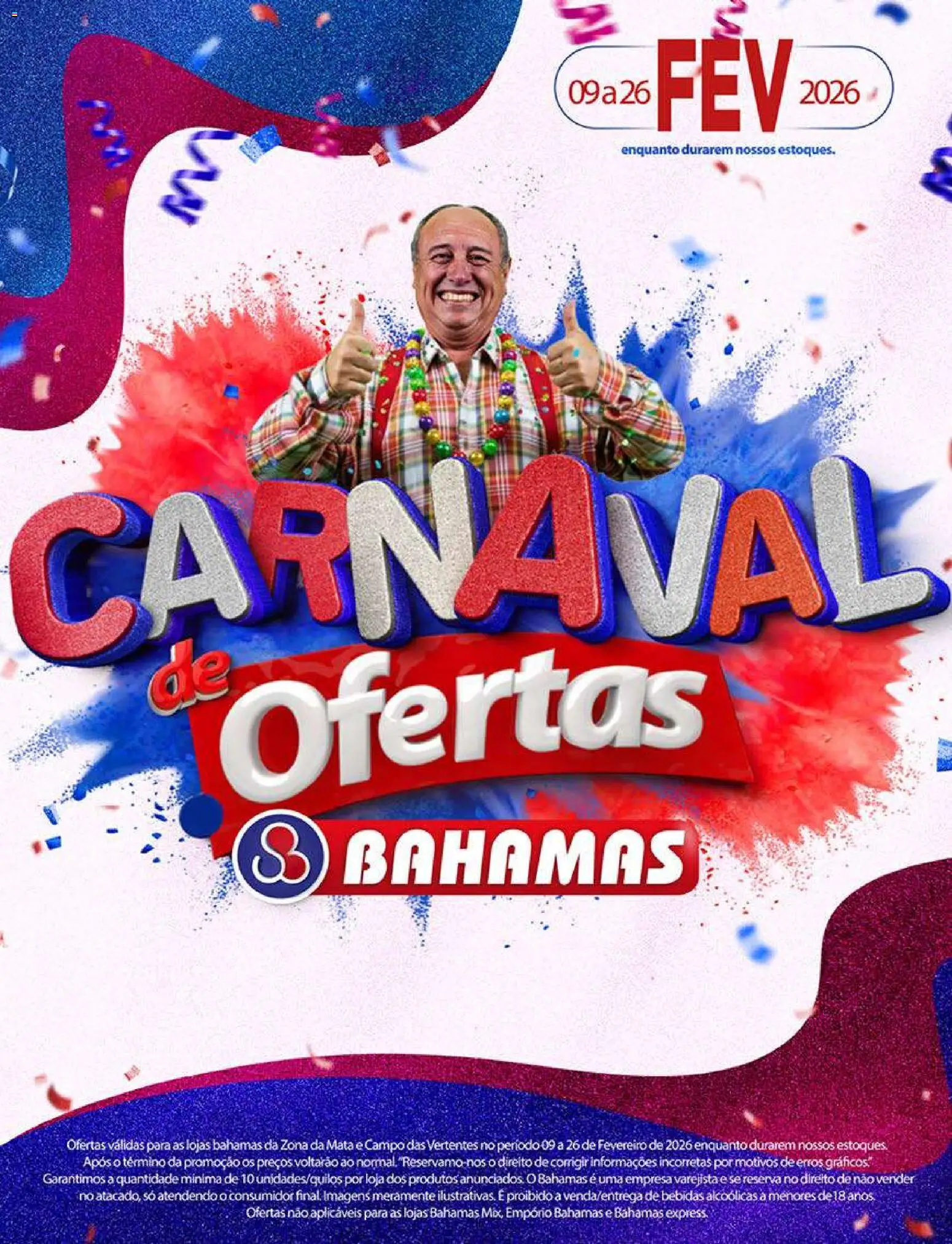Pré-Visualização do folheto "Ofertas da Quinzena" da loja Bahamas Supermercados válido a partir de 09/02/2026